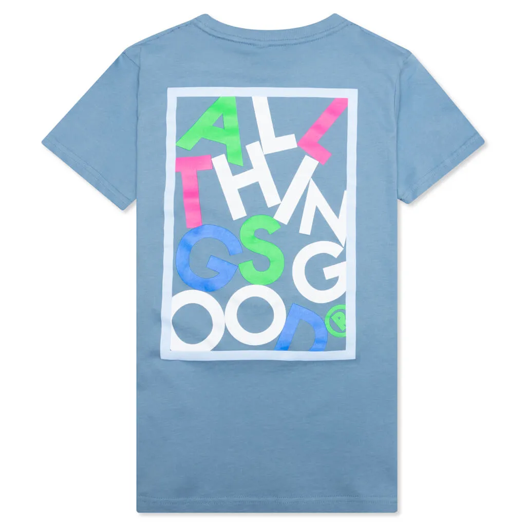 Kid's Jumbled Tee - Carolina Blue