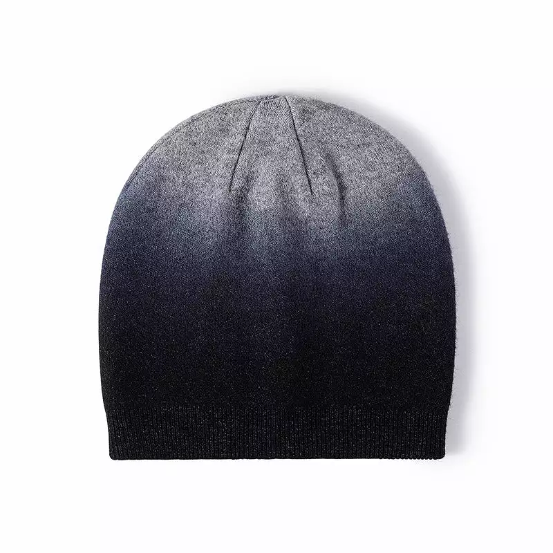 Knitted Gradient Print Skull Cap (6 colors)