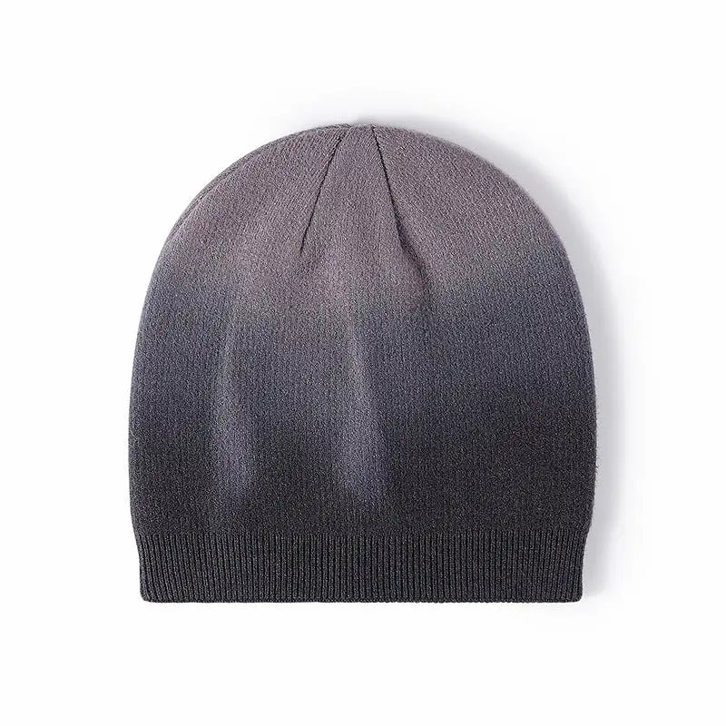 Knitted Gradient Print Skull Cap (6 colors)