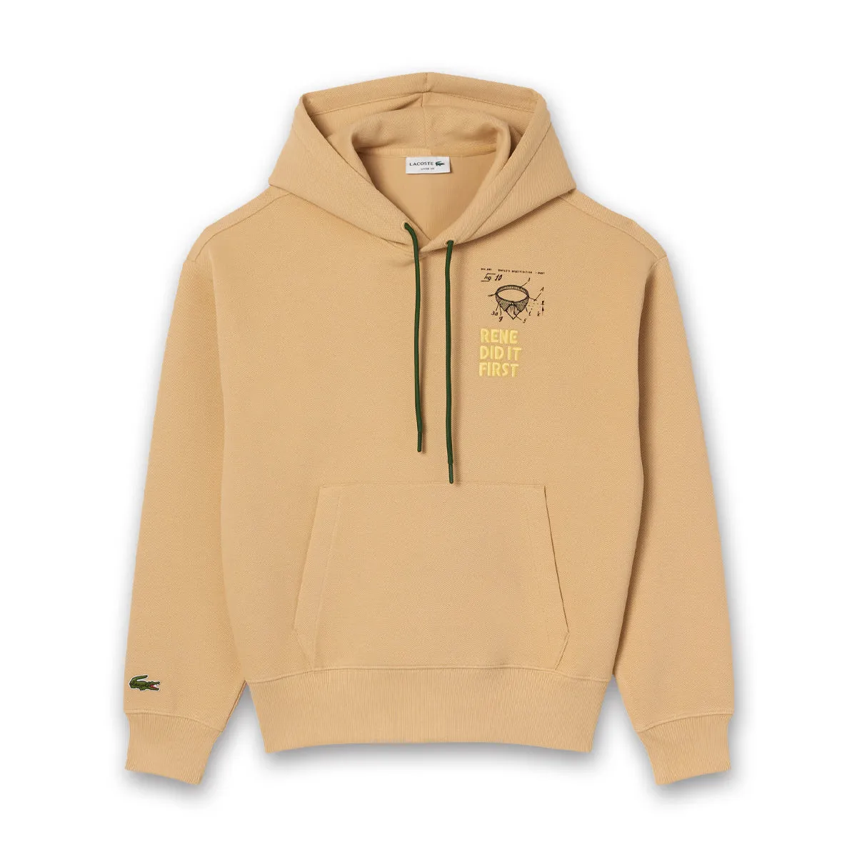 Lacoste - Double Face Hoodie in Beige