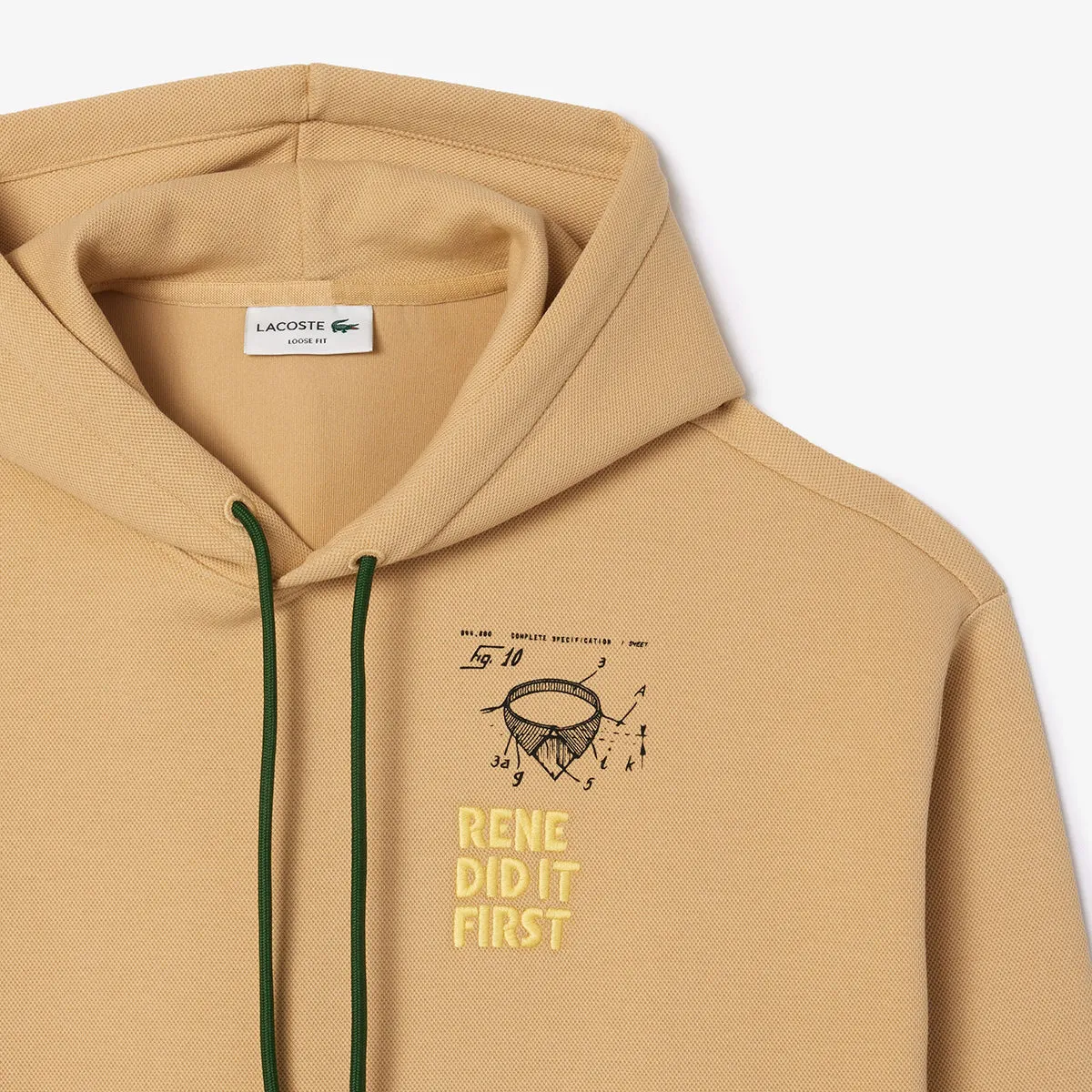 Lacoste - Double Face Hoodie in Beige