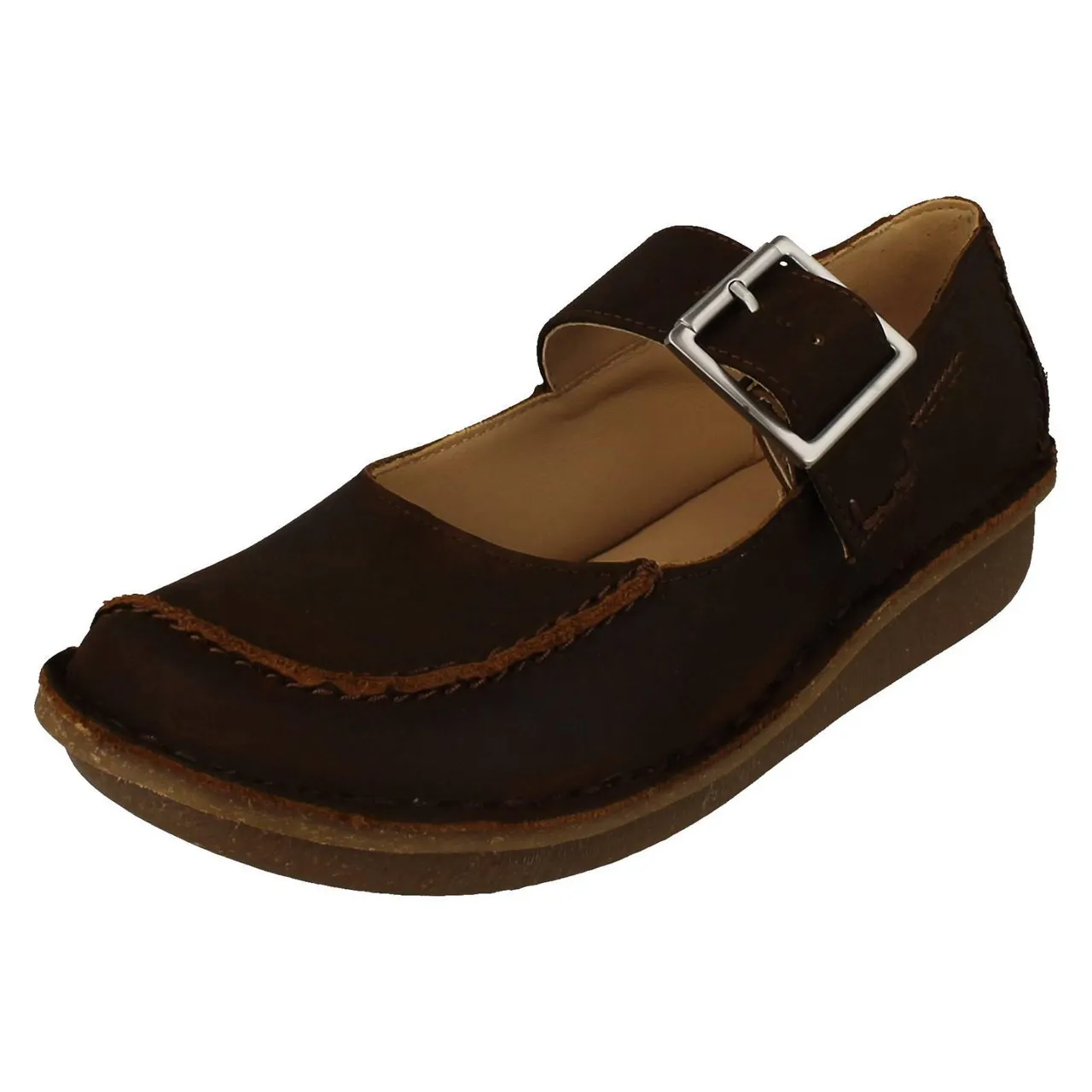 Ladies Clarks Buckle Detail Casual Shoe - Funny Bar