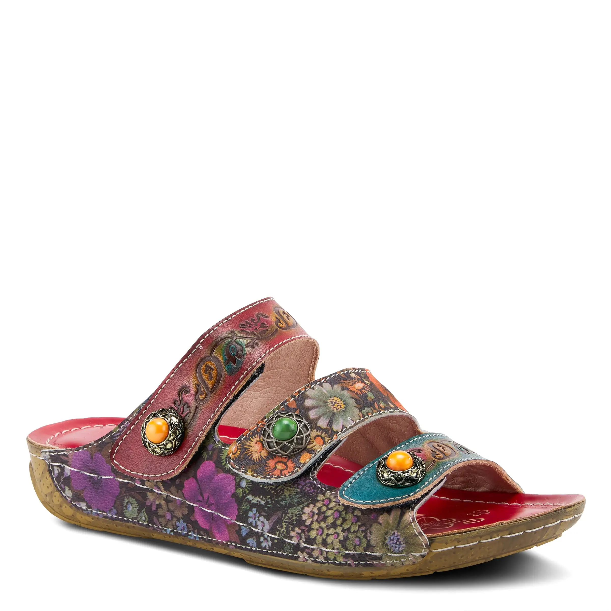 L'ARTISTE CASTLEWALK SLIDE SANDALS