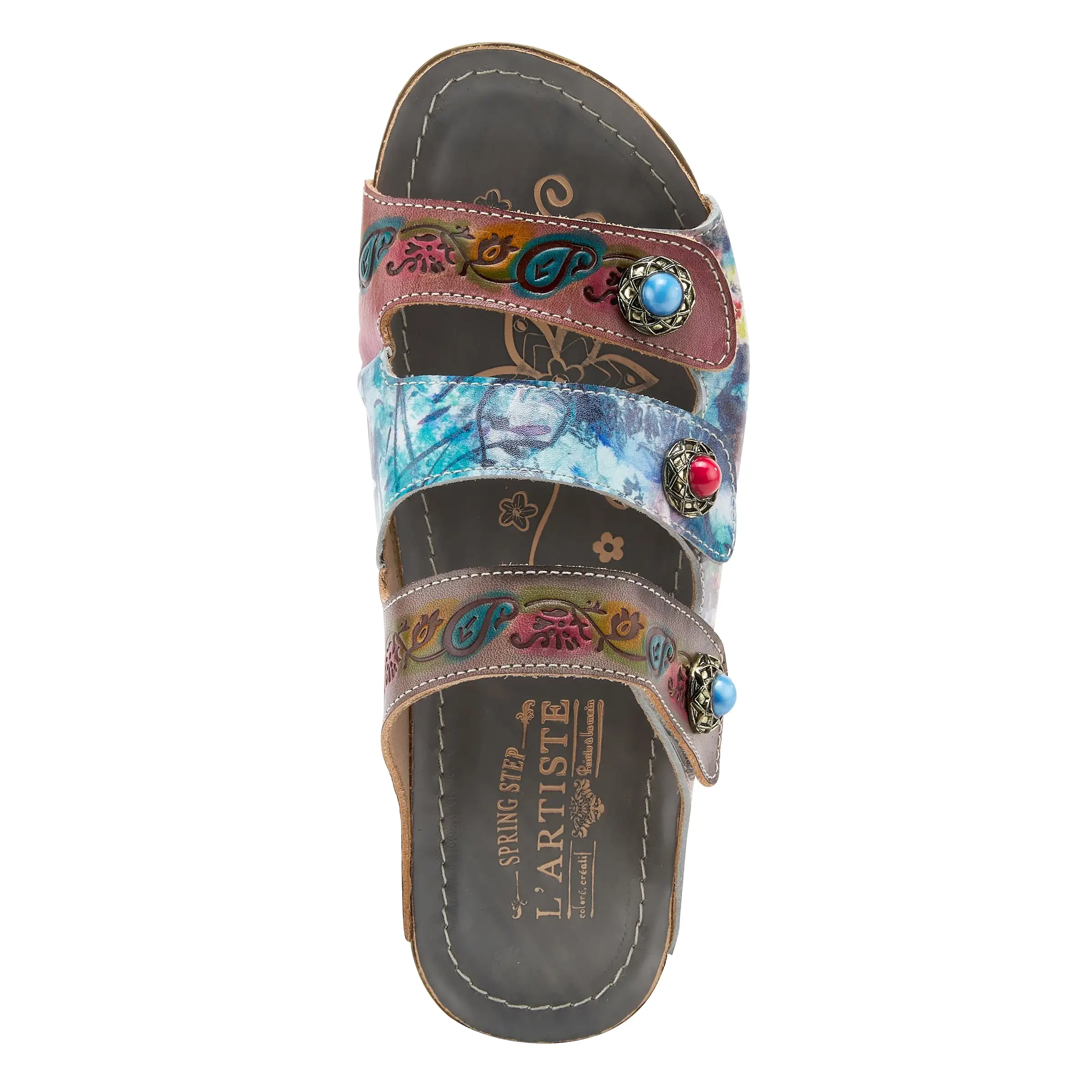 L'ARTISTE CASTLEWALK SLIDE SANDALS