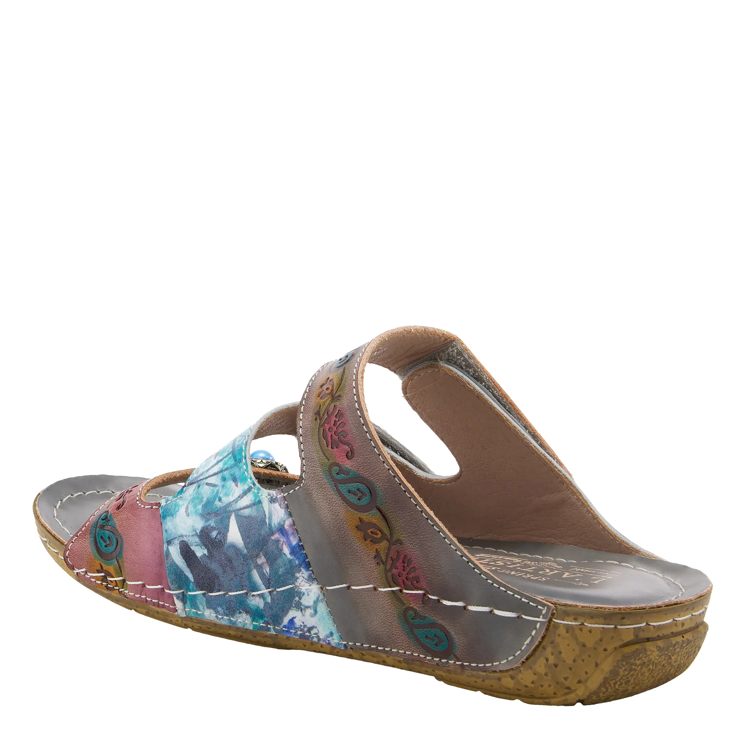 L'ARTISTE CASTLEWALK SLIDE SANDALS