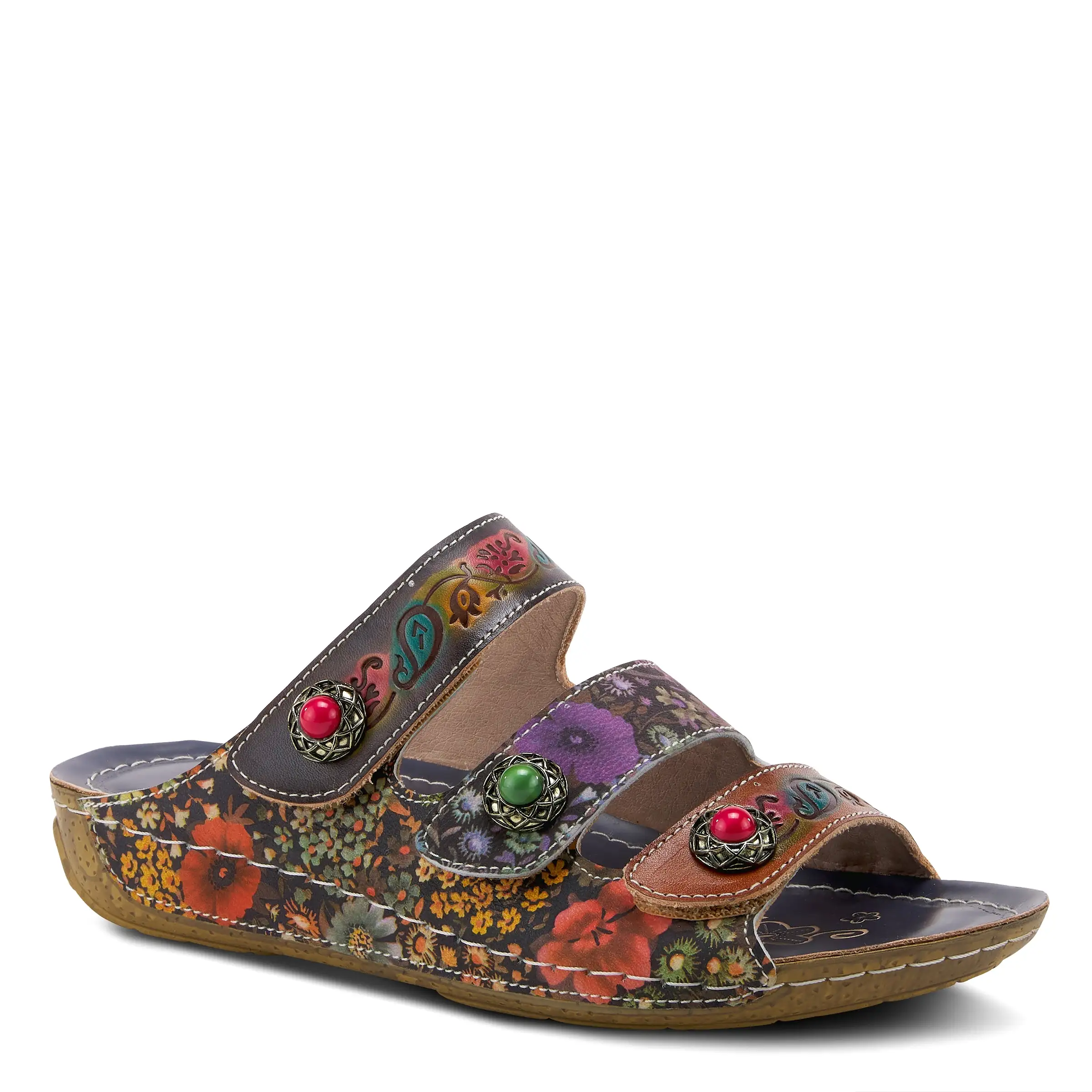 L'ARTISTE CASTLEWALK SLIDE SANDALS