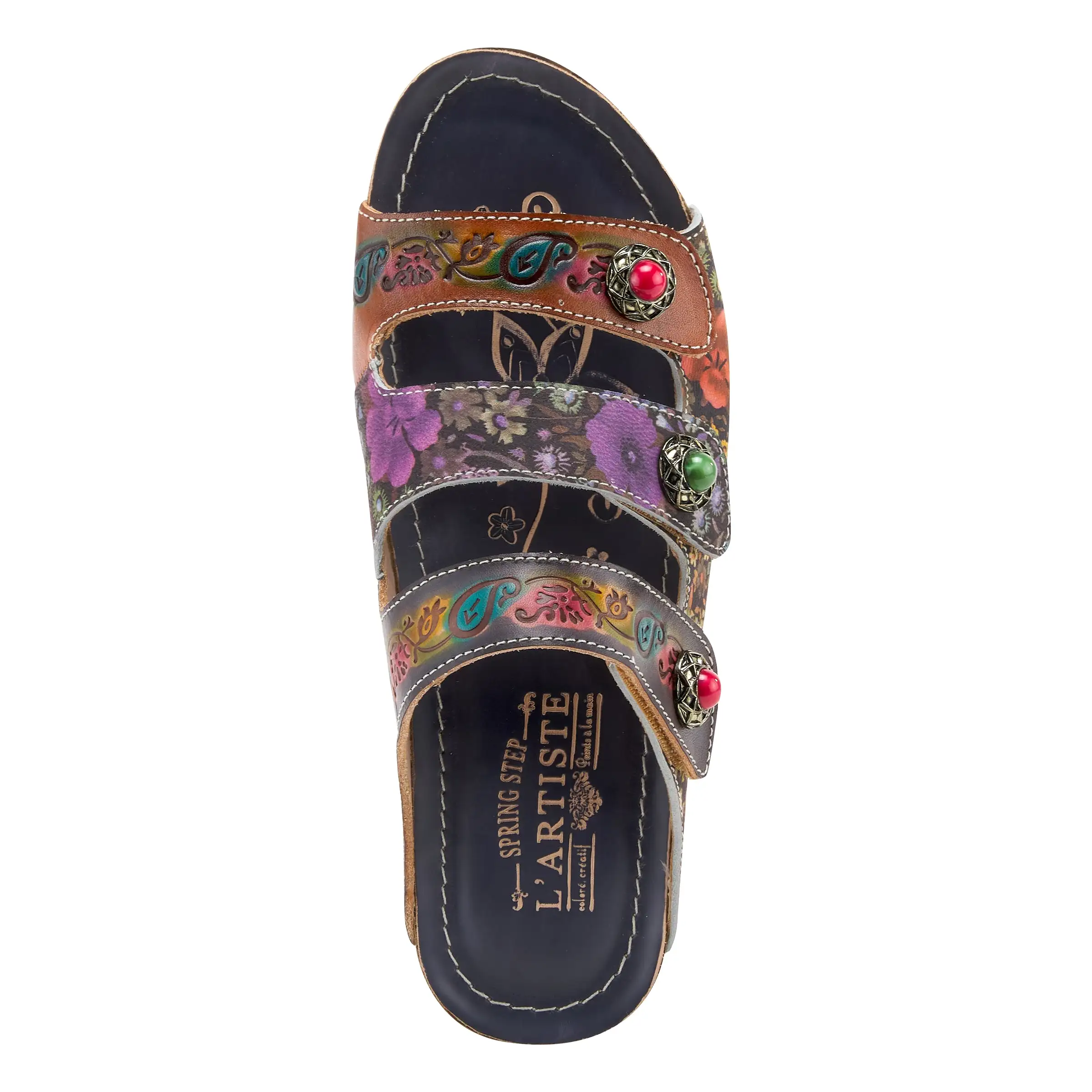 L'ARTISTE CASTLEWALK SLIDE SANDALS