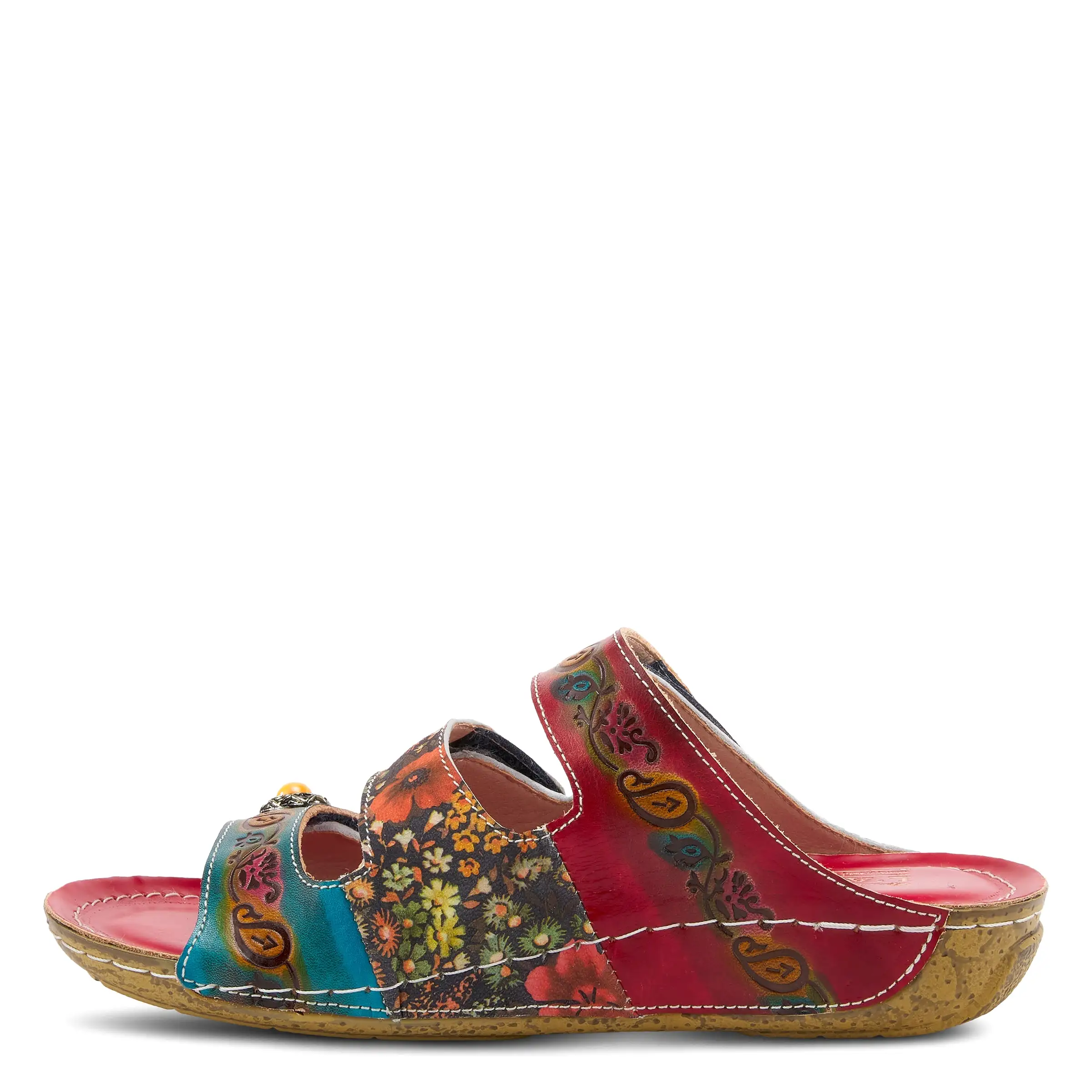 L'ARTISTE CASTLEWALK SLIDE SANDALS