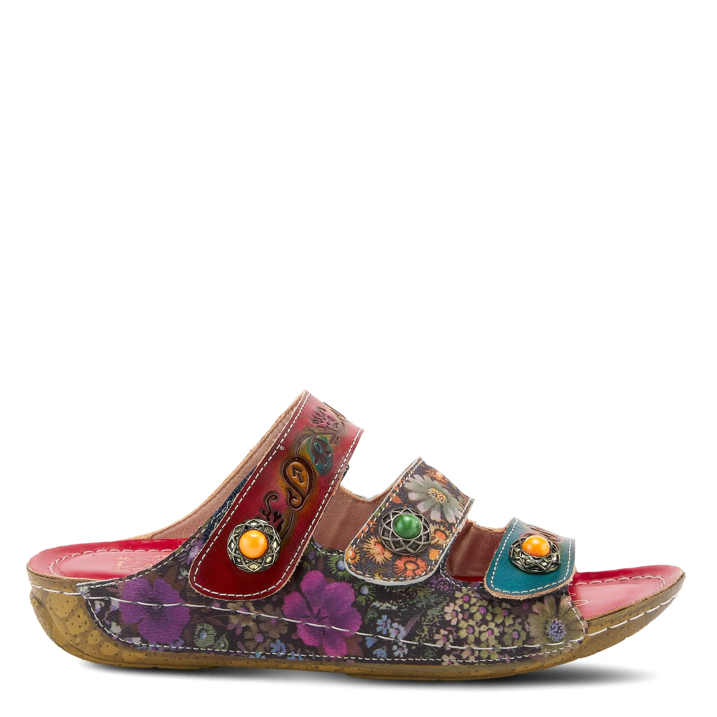 L'ARTISTE CASTLEWALK SLIDE SANDALS