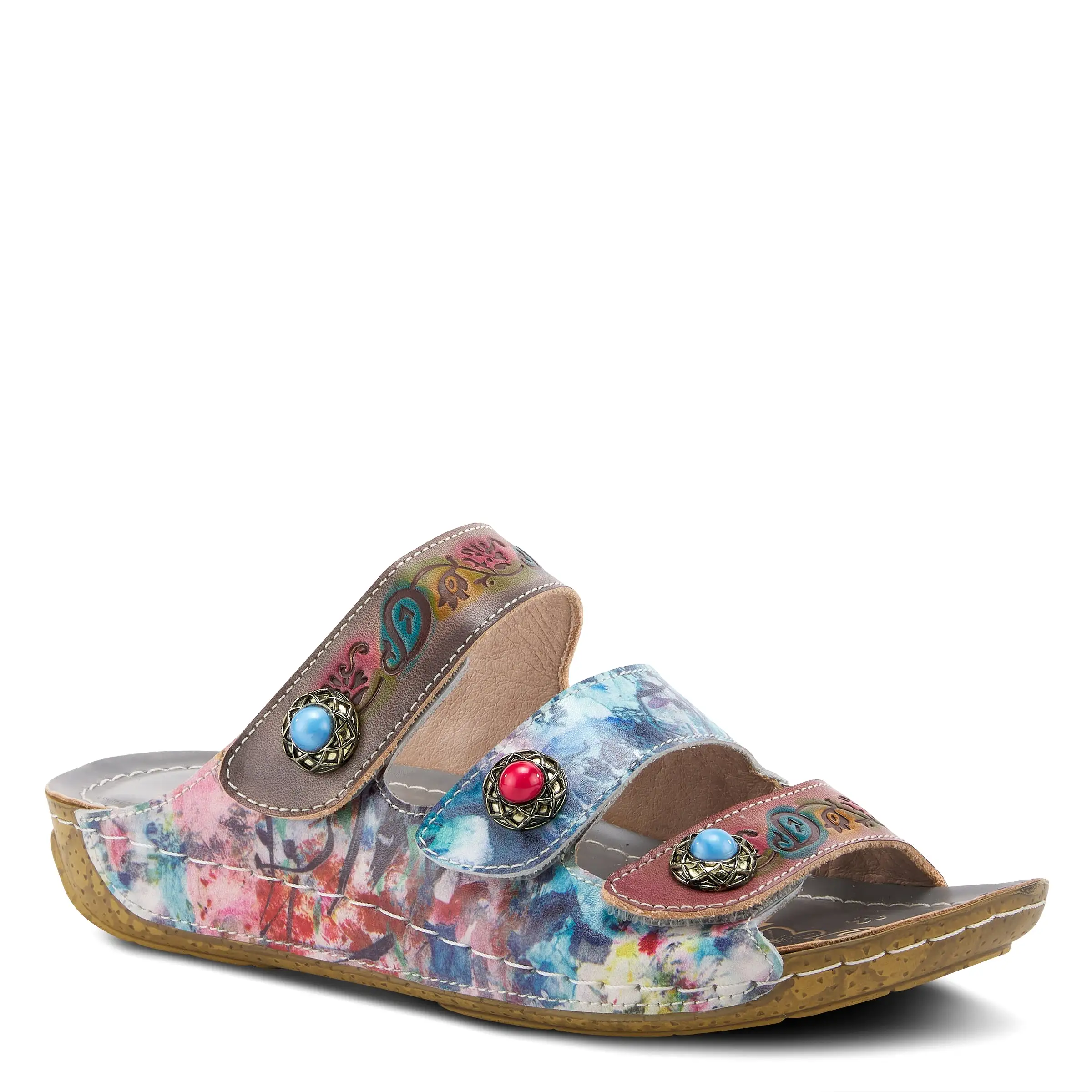 L'ARTISTE CASTLEWALK SLIDE SANDALS