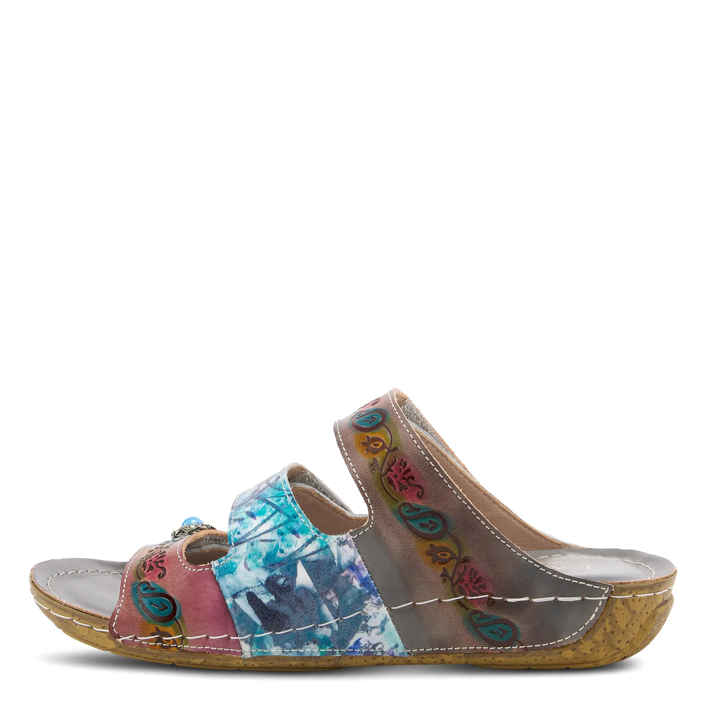 L'ARTISTE CASTLEWALK SLIDE SANDALS