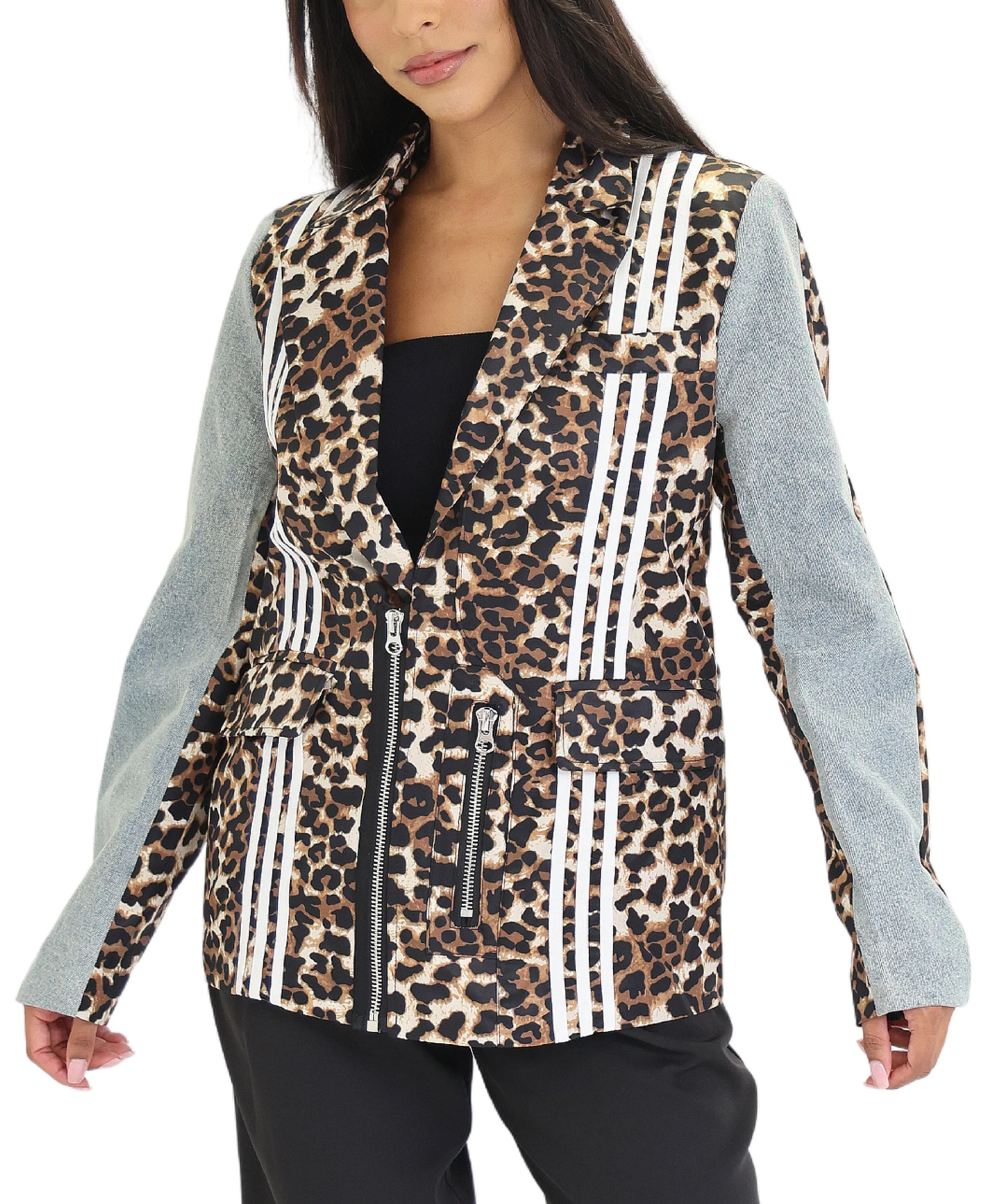 Leopard & Denim Blazer