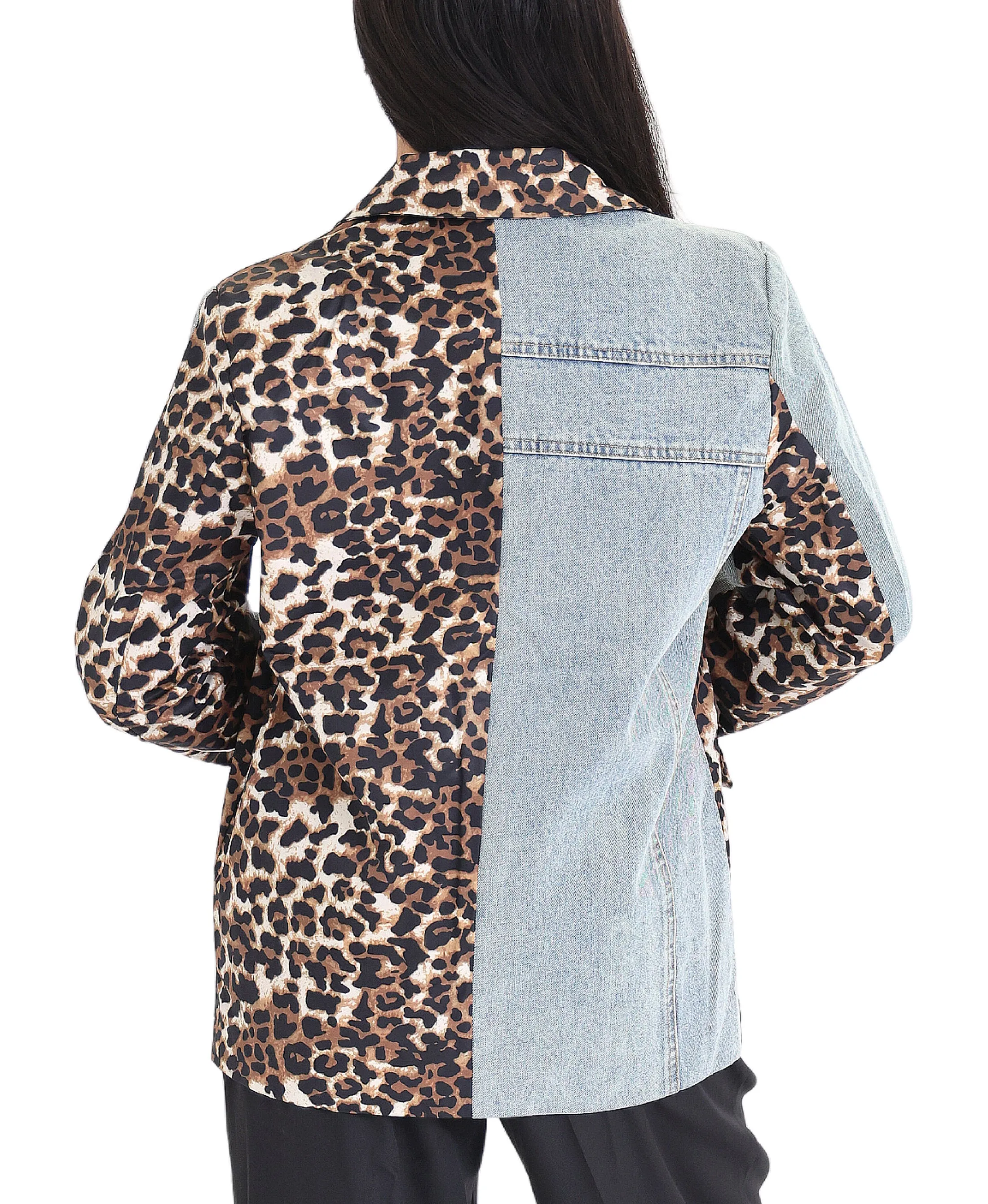 Leopard & Denim Blazer