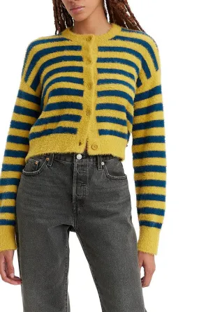 Levis Cat Cardigan Jenny Stripe In Golden Olive