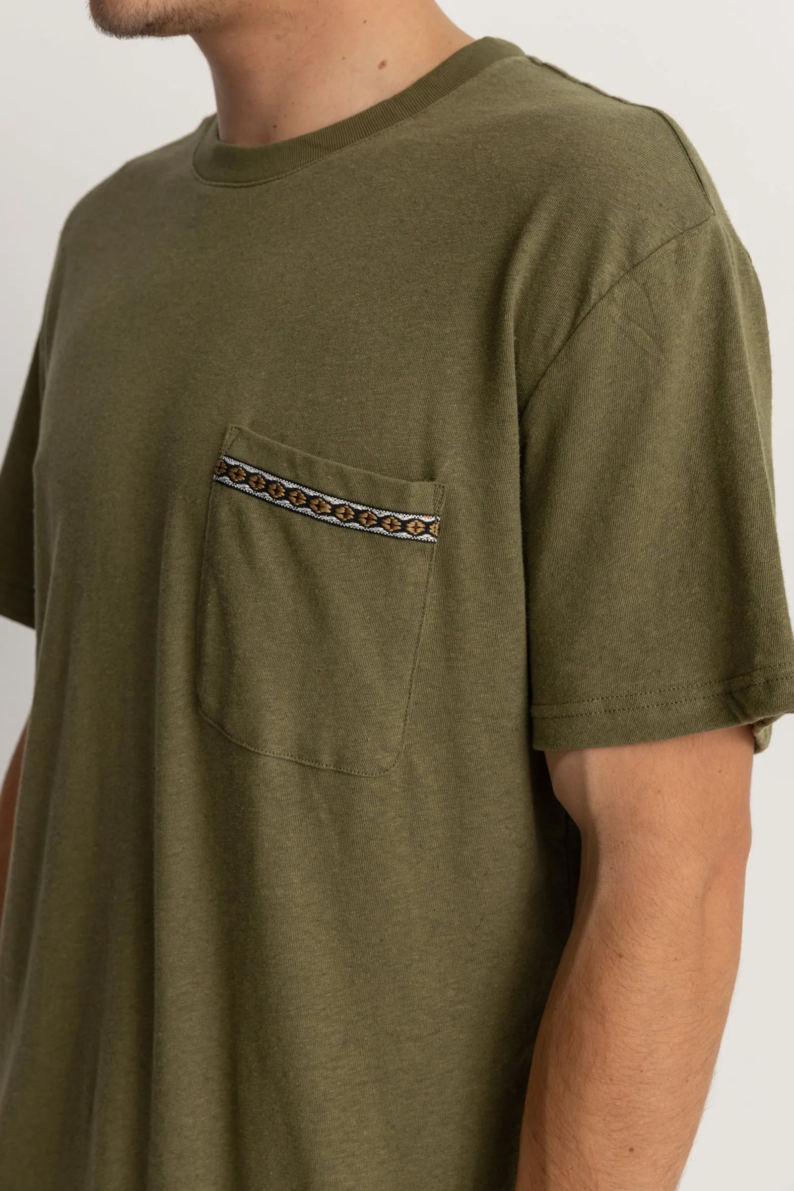 Linen Ss T Shirt Olive