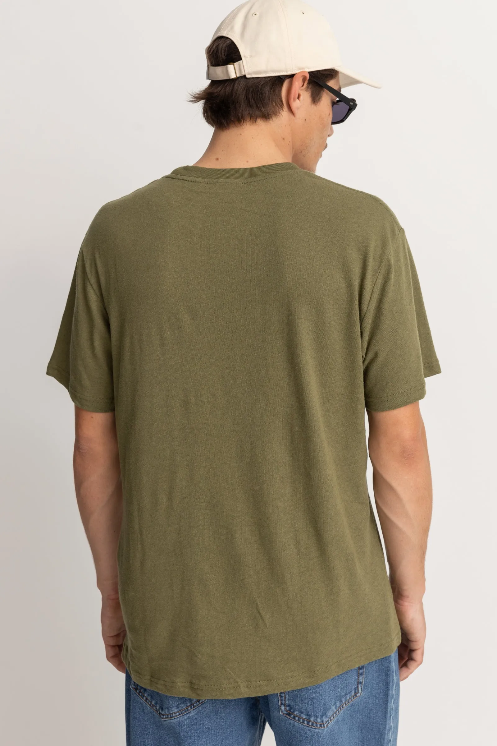 Linen Ss T Shirt Olive