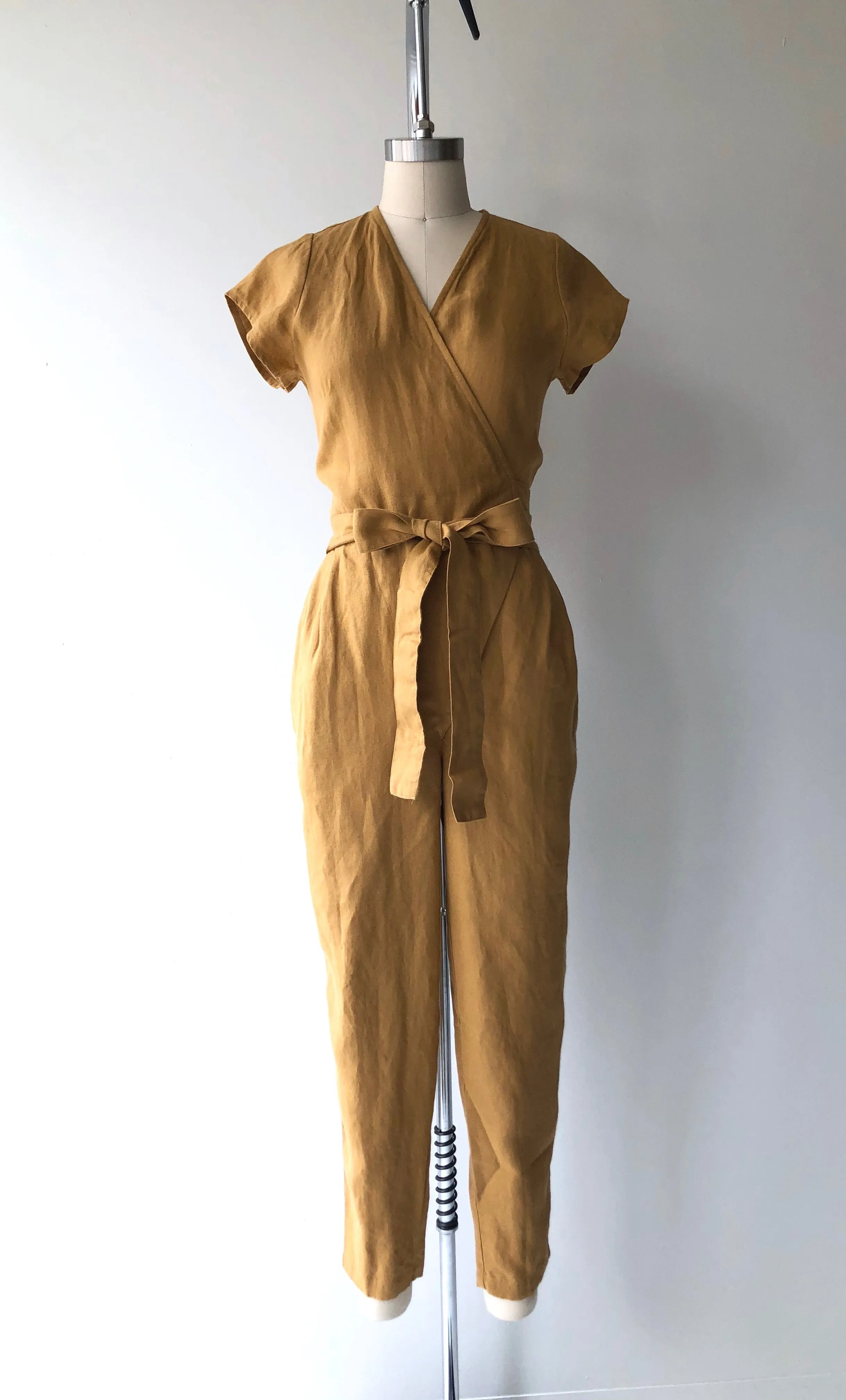 Linen Wrap Jumpsuit | Amber