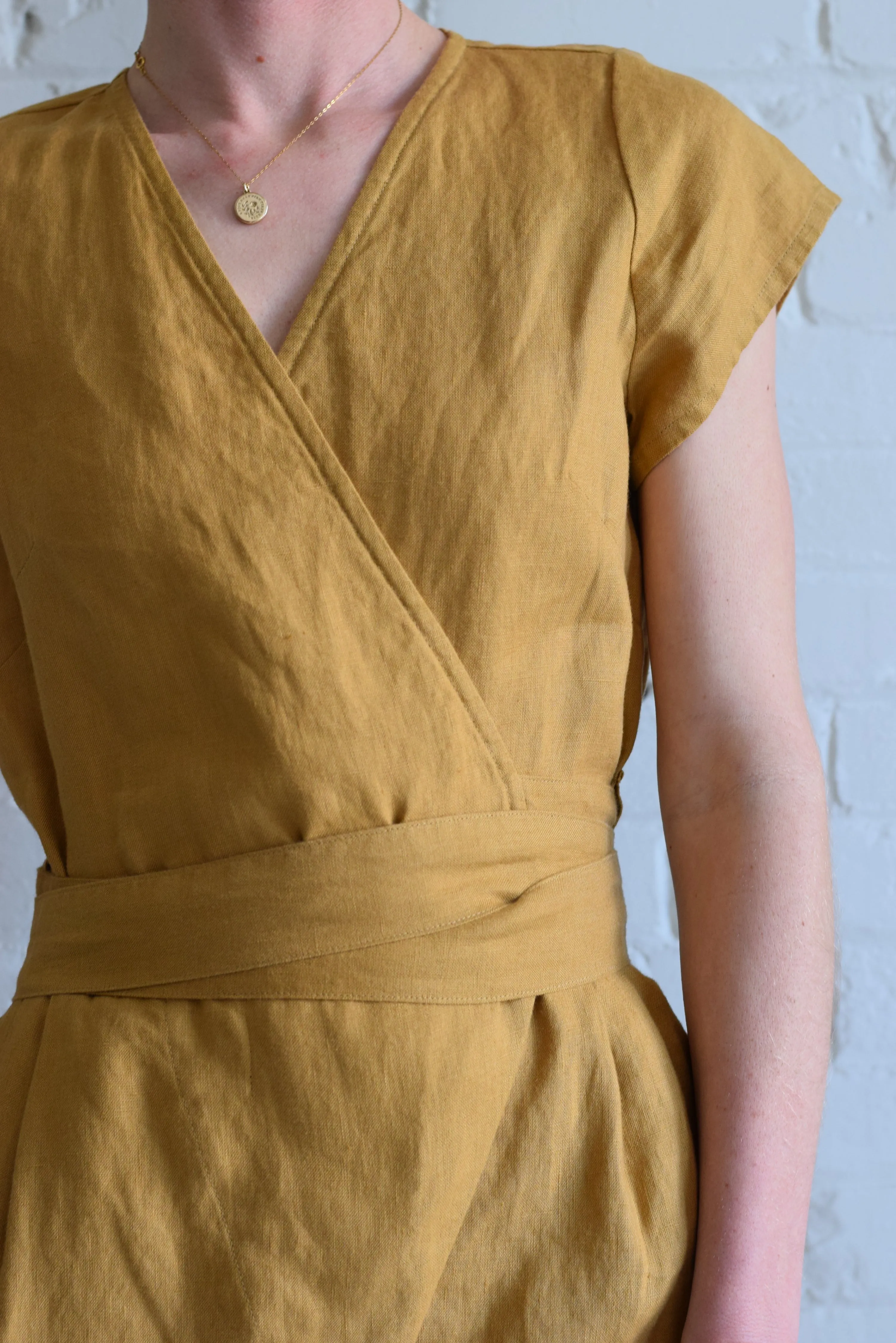 Linen Wrap Jumpsuit | Amber