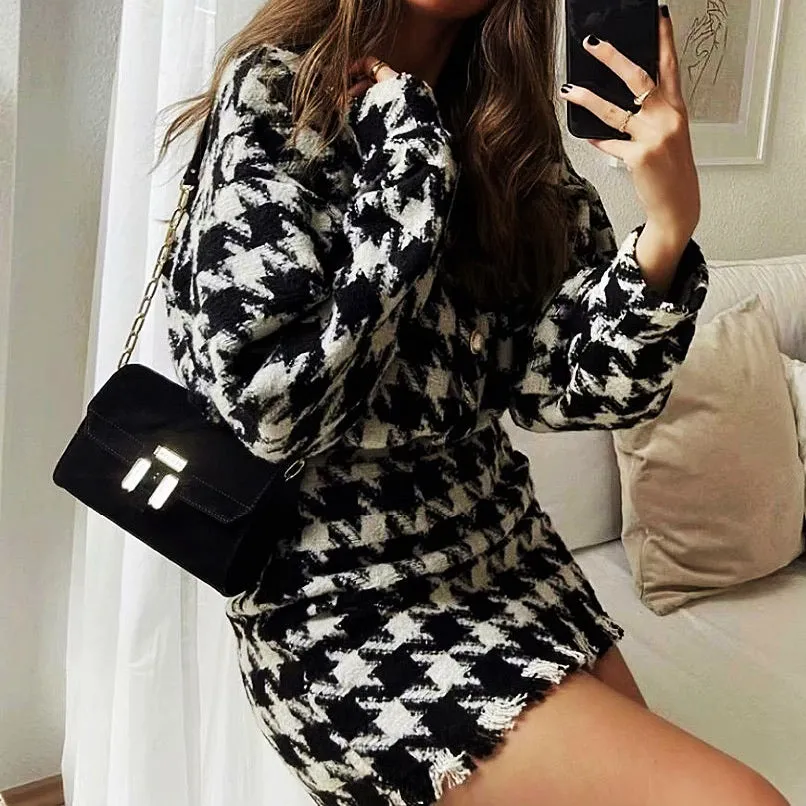 LUXE HOUNDSTOOTH SET