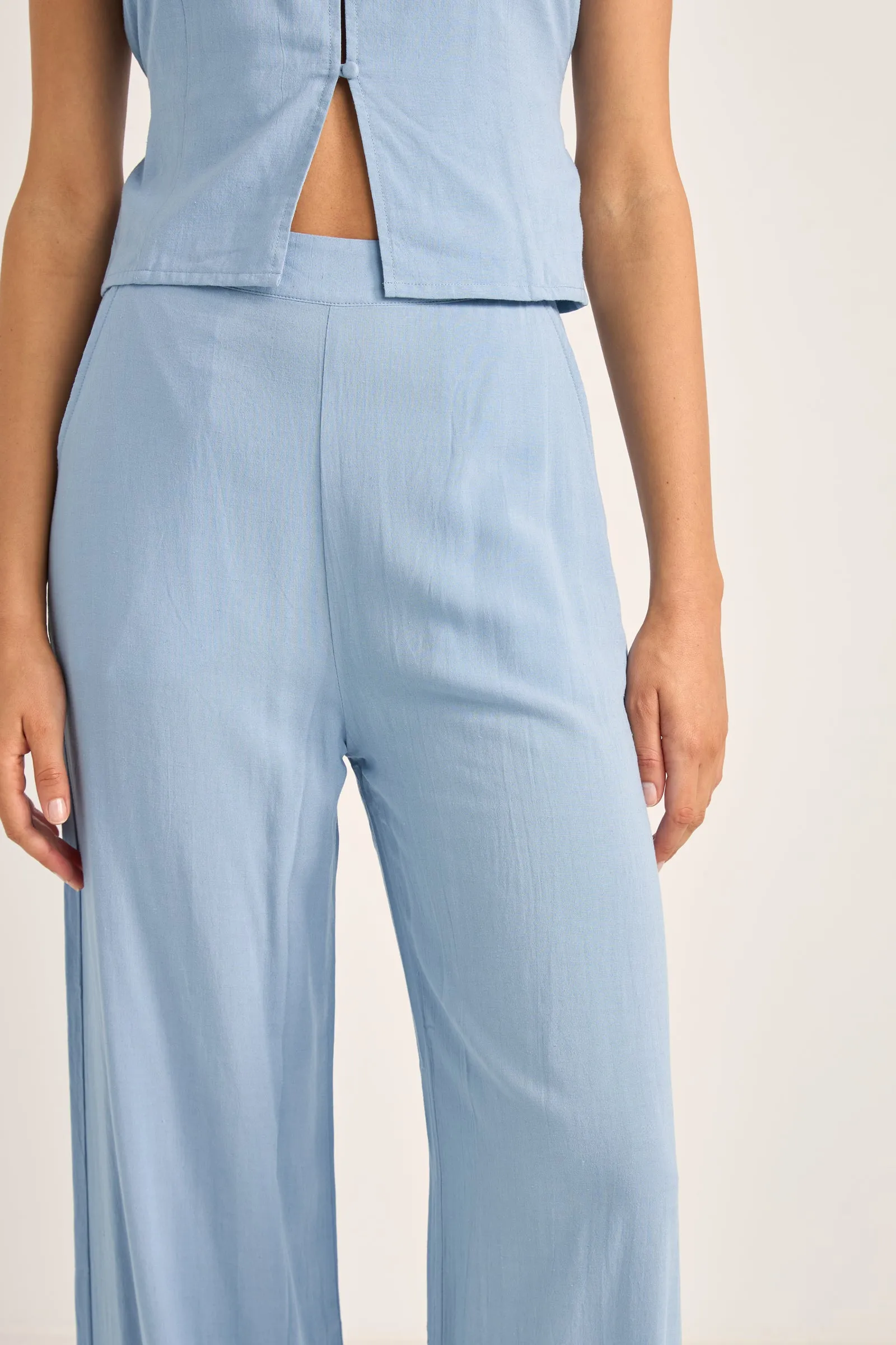 Maya Wide Leg Pant Cornflower