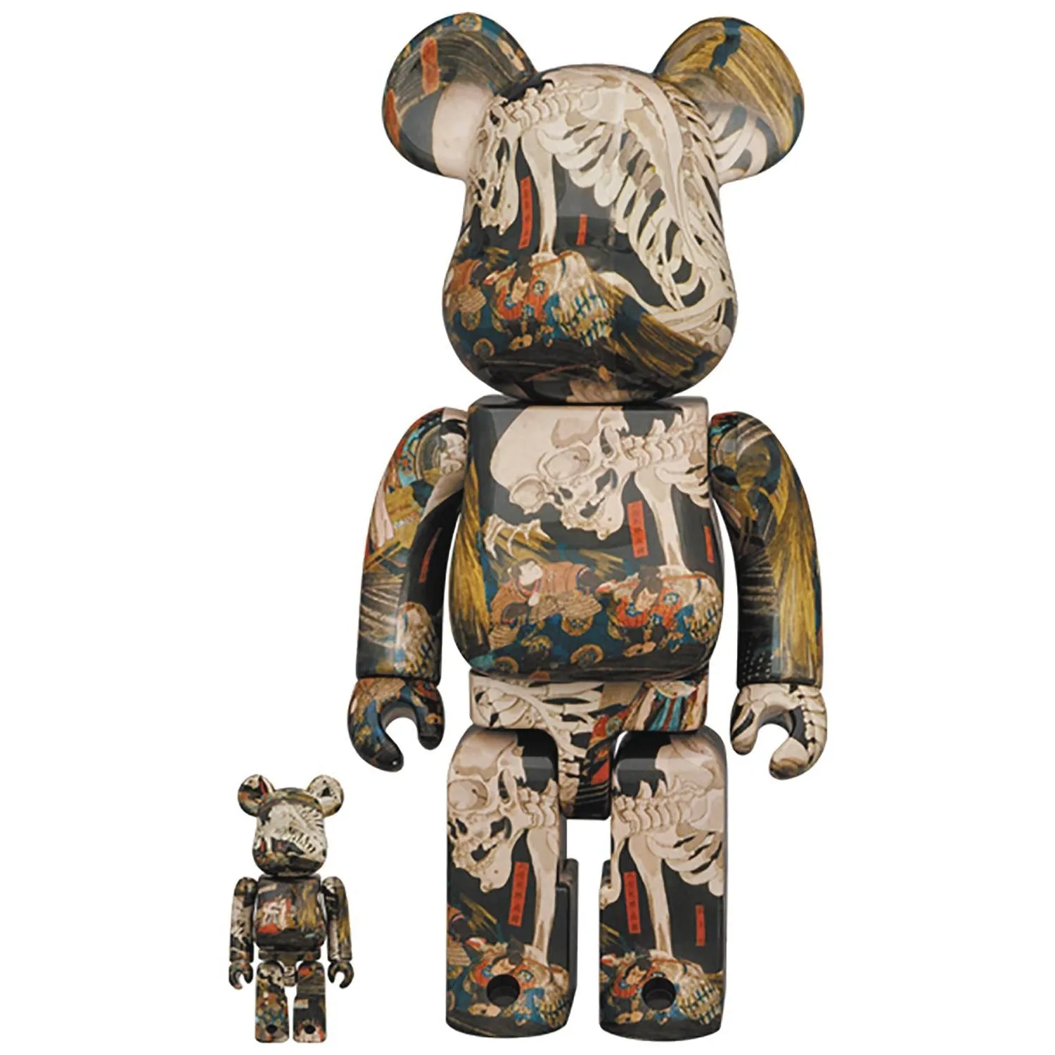 Medicom Japan Haunted Old Palace Utagawa Kuniyoshi 100% & 400% Bearbrick JUN218951I