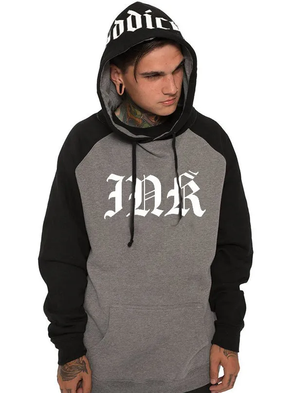 Men's Ink Lettering Two-Tone Hoodie