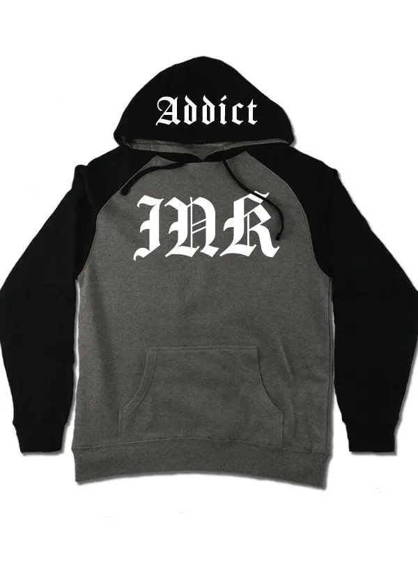 Men's Ink Lettering Two-Tone Hoodie