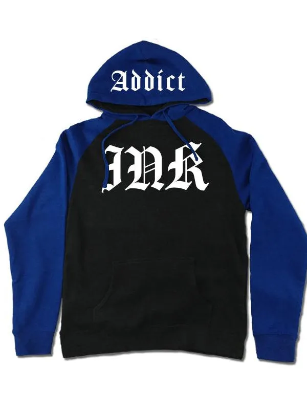 Men's Ink Lettering Two-Tone Hoodie