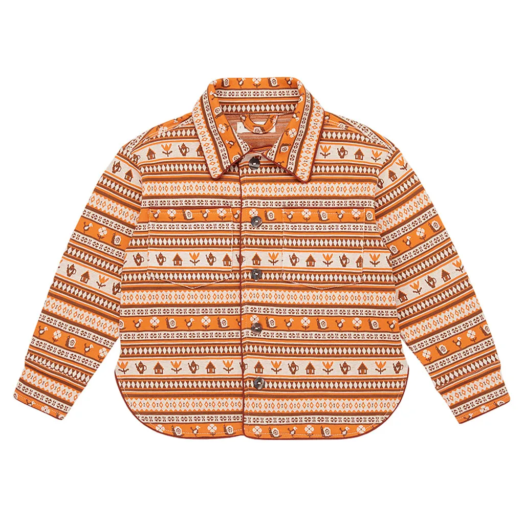 Misha & Puff Child Director's Jacket Dacha Stripe Orange