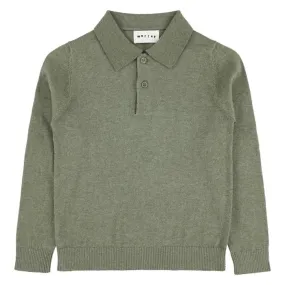 Morley Child Boy Tjarlie Polo Sweater Safari Park Green