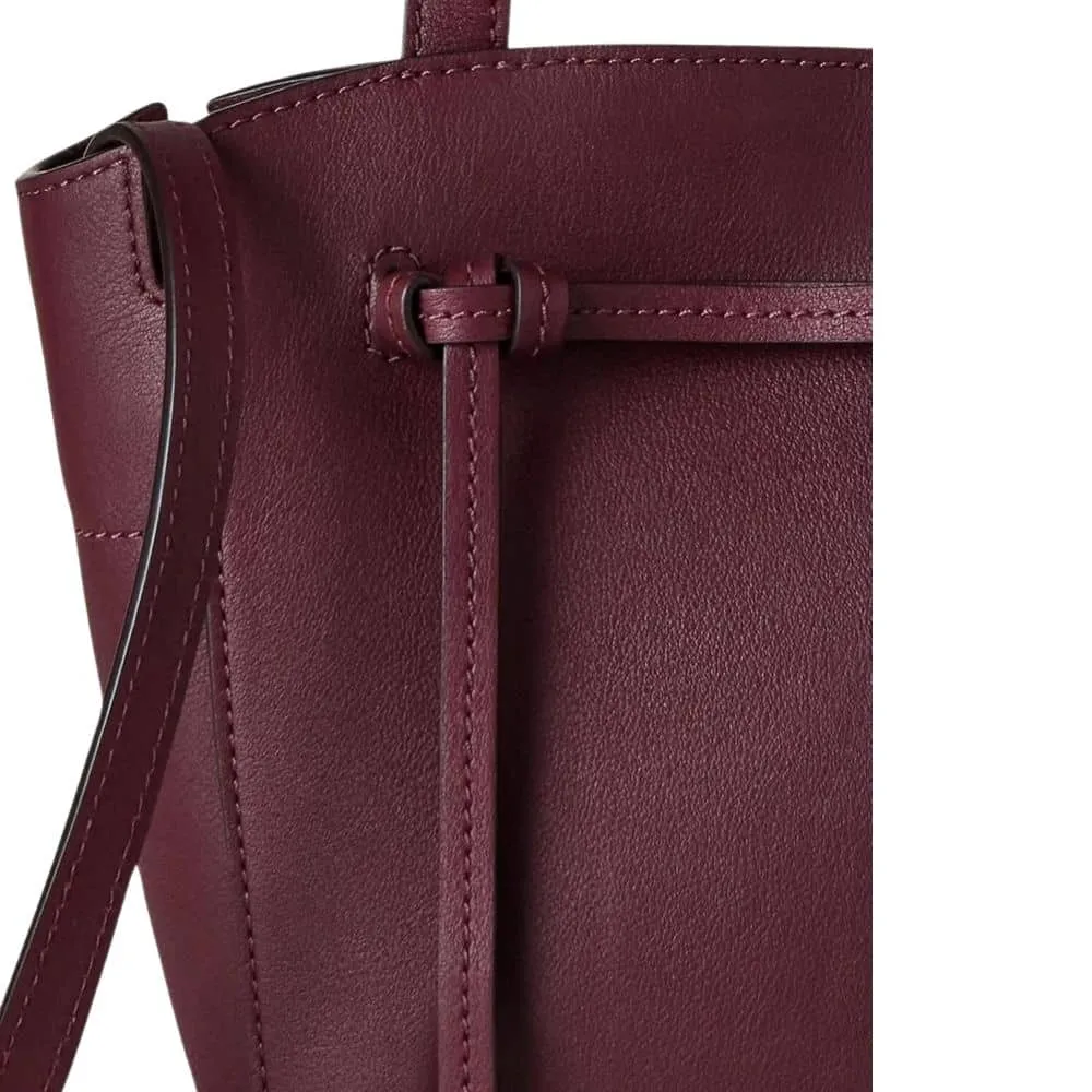 Mulberry Clovelly Mini Tote Black Cherry Refined Flat Calf Bag | Menswear Online