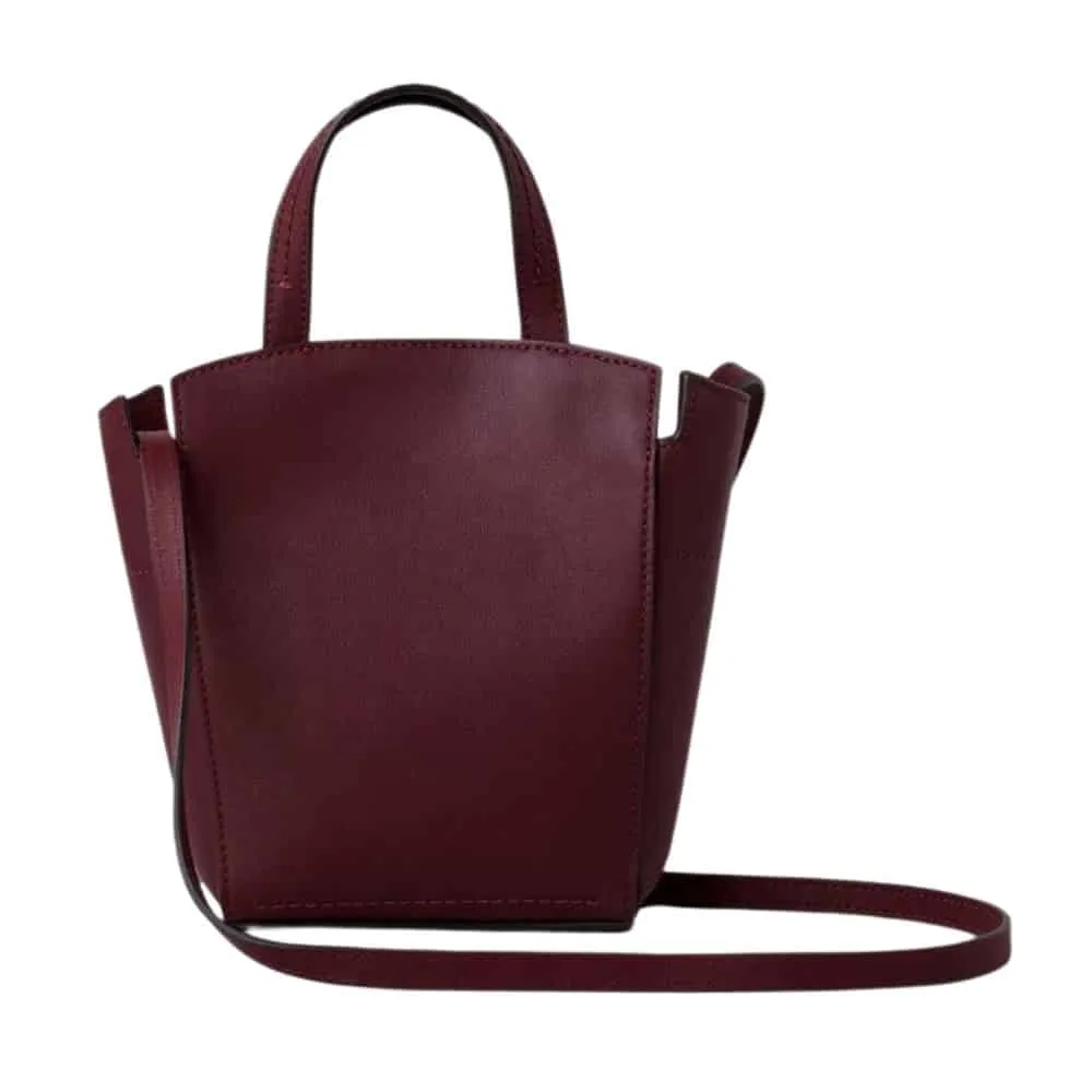 Mulberry Clovelly Mini Tote Black Cherry Refined Flat Calf Bag | Menswear Online