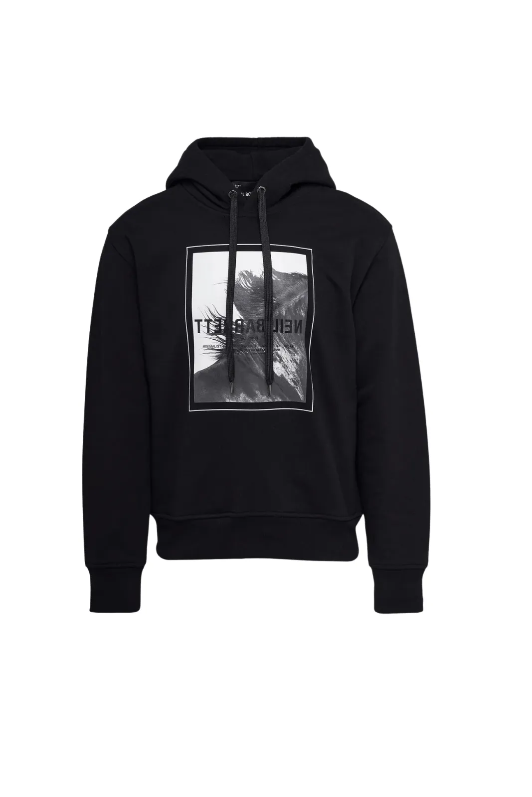 Neil Barrett Horse Print Black Hoodie