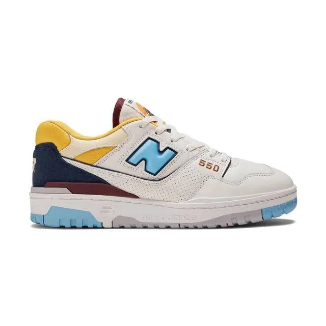 New balance 550 (marquette/ cream/ sea salt/ carolina/ yellow) men us 8-13 bb550ncf