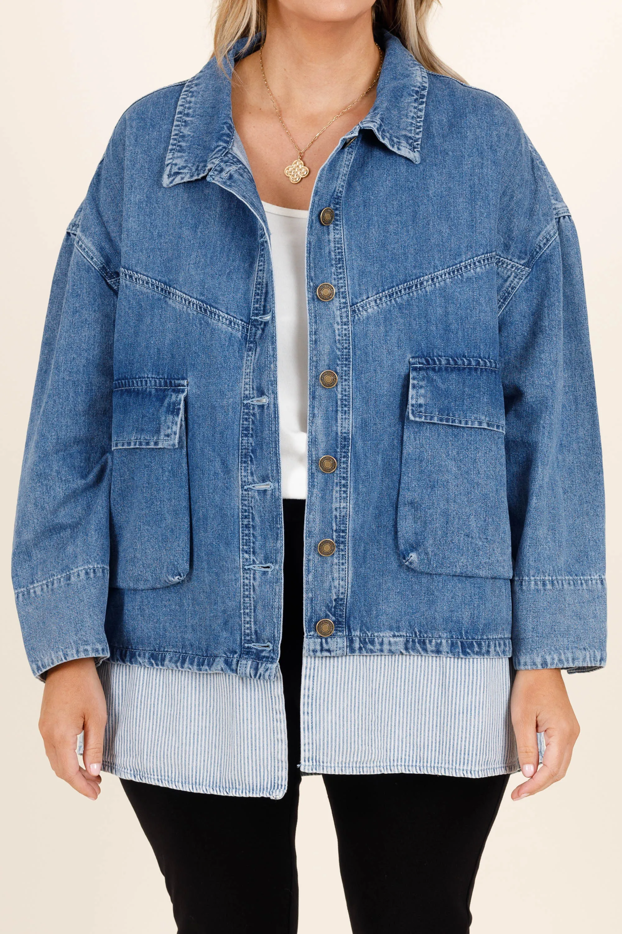 New To Town Jacket, Medium Wash