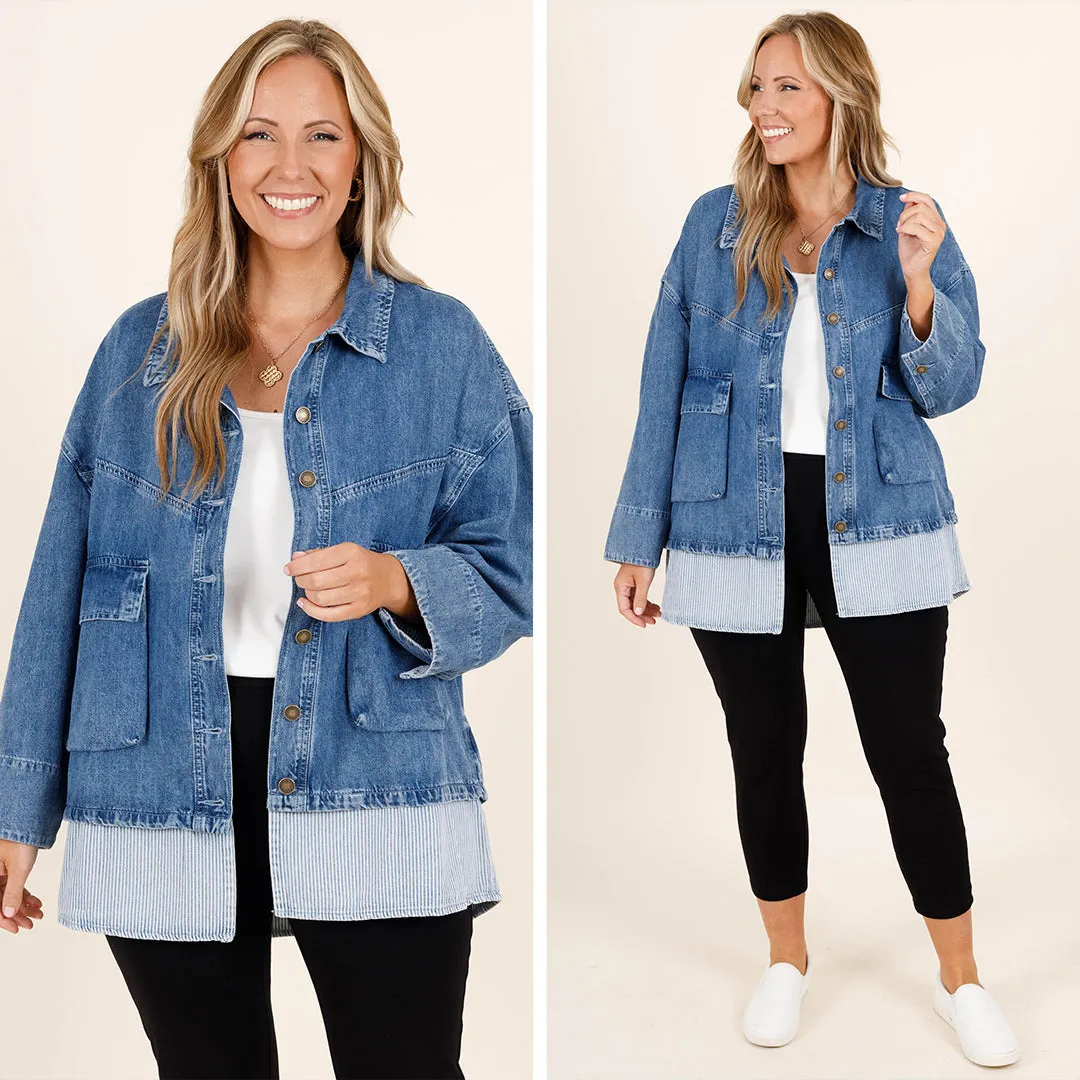 New To Town Jacket, Medium Wash