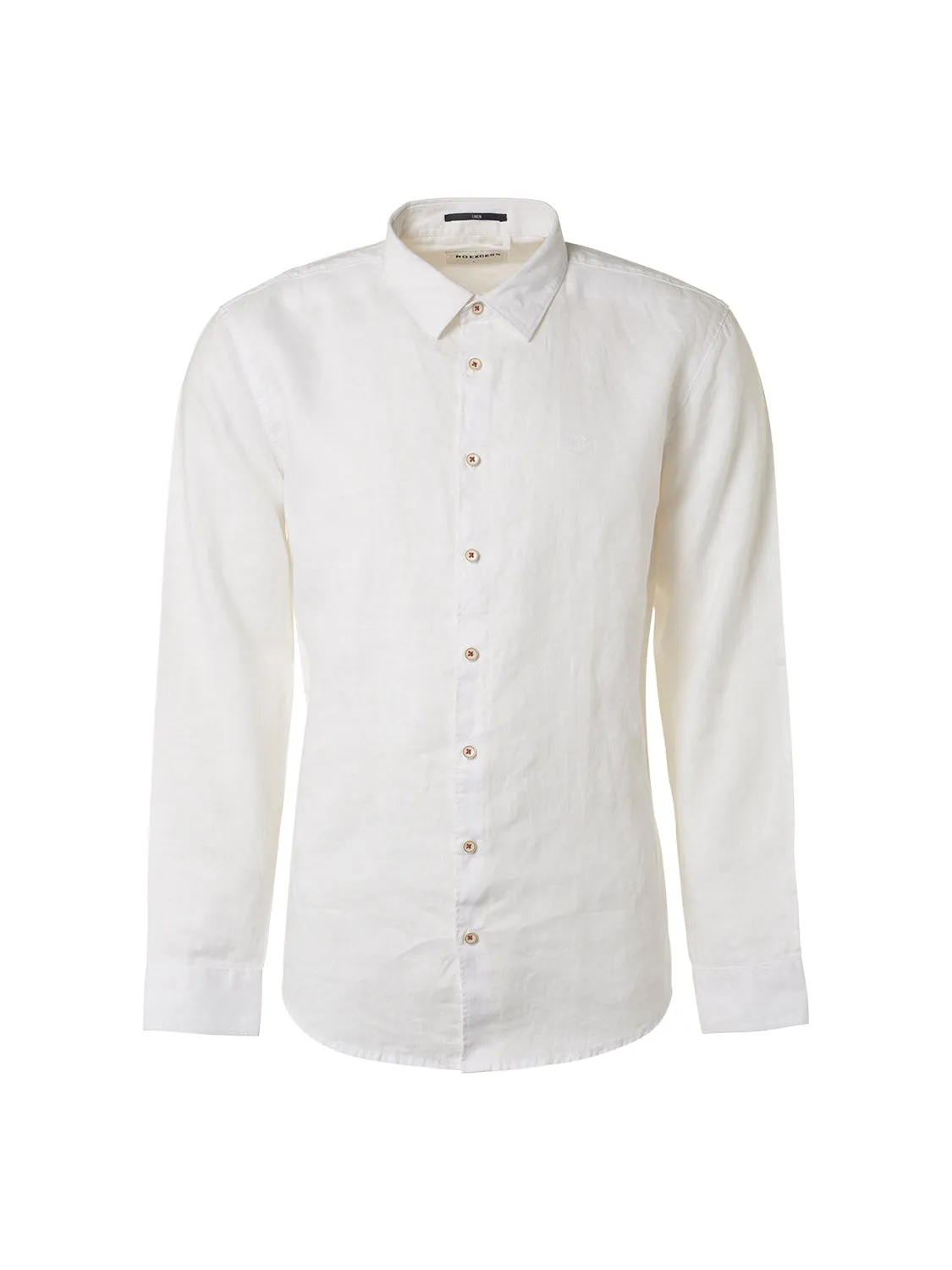 No Excess - Long Sleeve Linen Shirt - White or Army Green