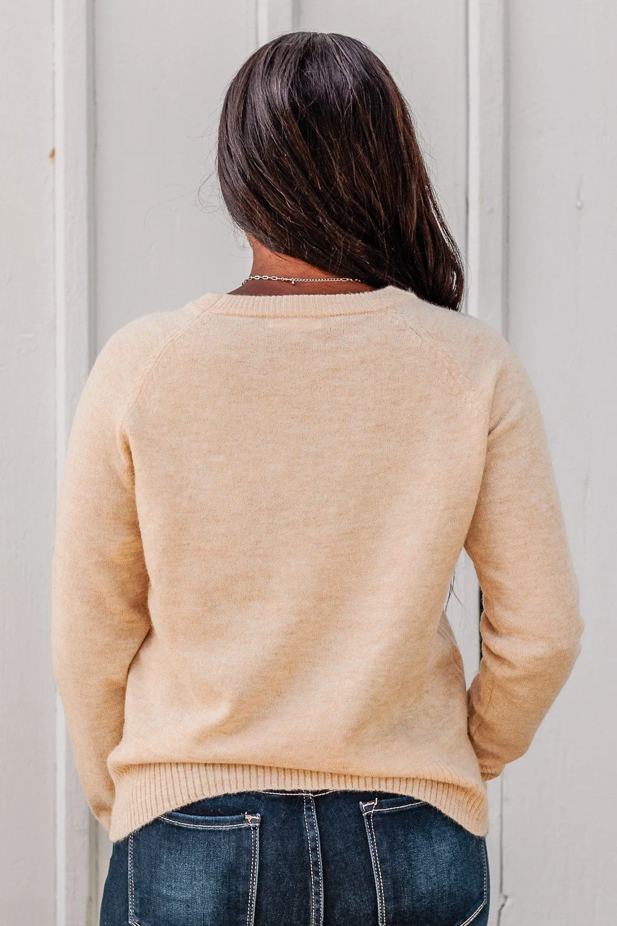 No Regrets Brushed Knit Sweater- Oatmeal