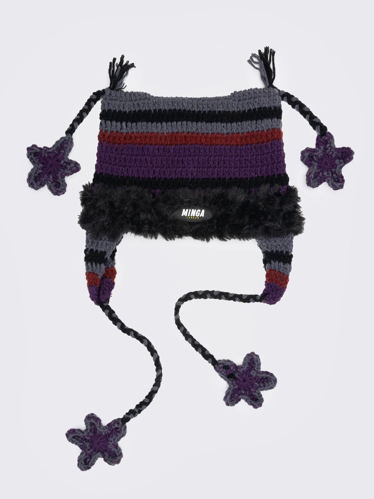 North Star Purple Tie Knit Hat