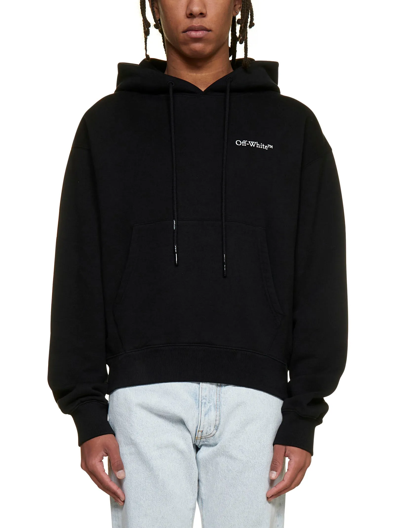 Off-White Logo Printed Drawstring Hoodie