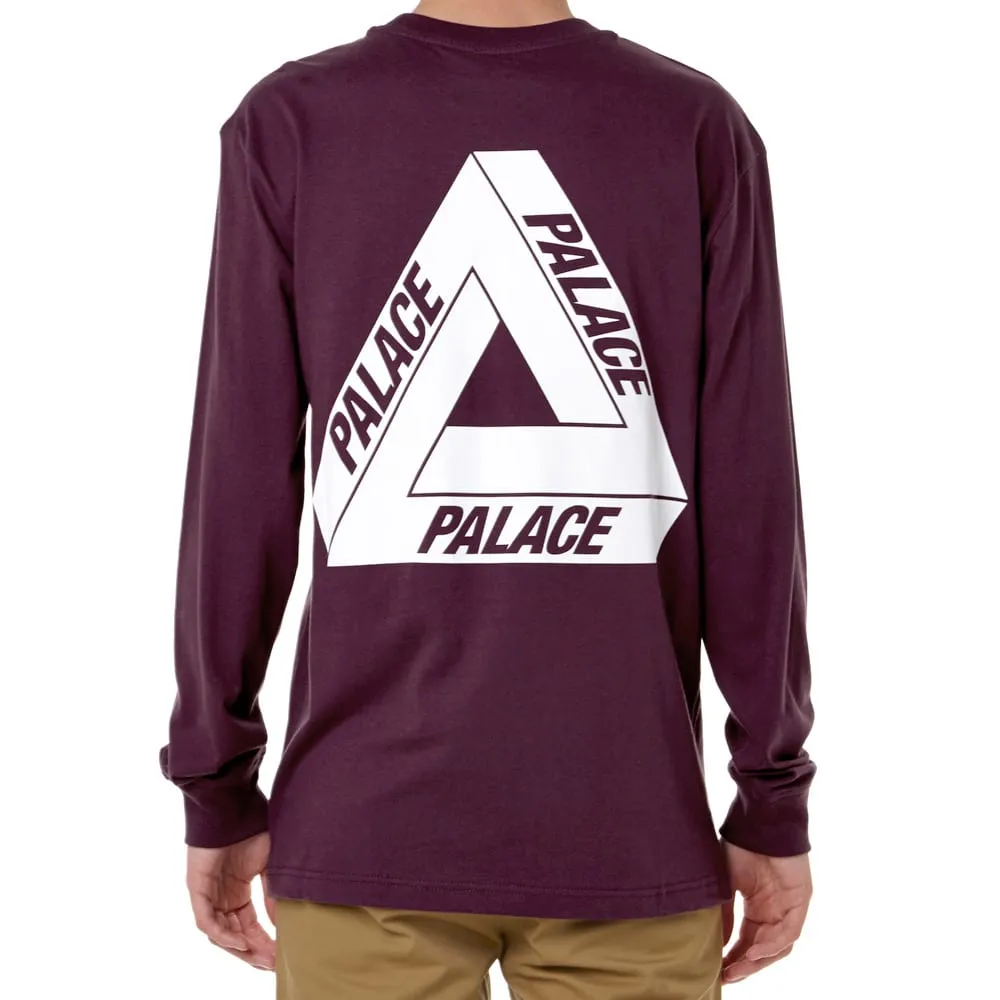 Palace Long Sleeve Tri-Ferg TeeCordovan