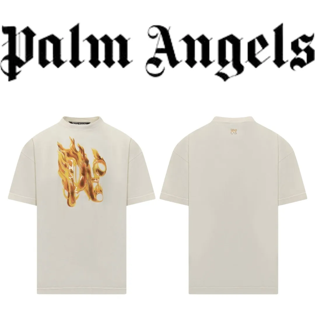 Palm Angels  |Monogram Street Style Plain Cotton Short Sleeves Logo