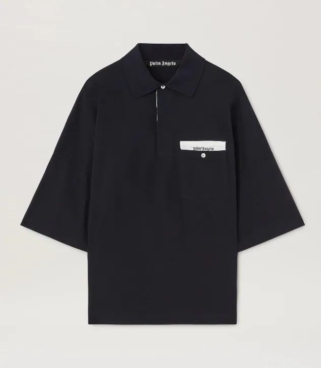 Palm Angels  |Street Style Plain Cotton Short Sleeves Logo Polos