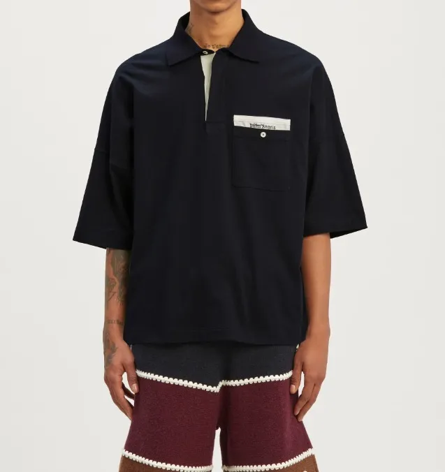 Palm Angels  |Street Style Plain Cotton Short Sleeves Logo Polos