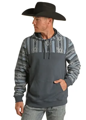 Panhandle Slim Mens Indigo Aztec Hoodie