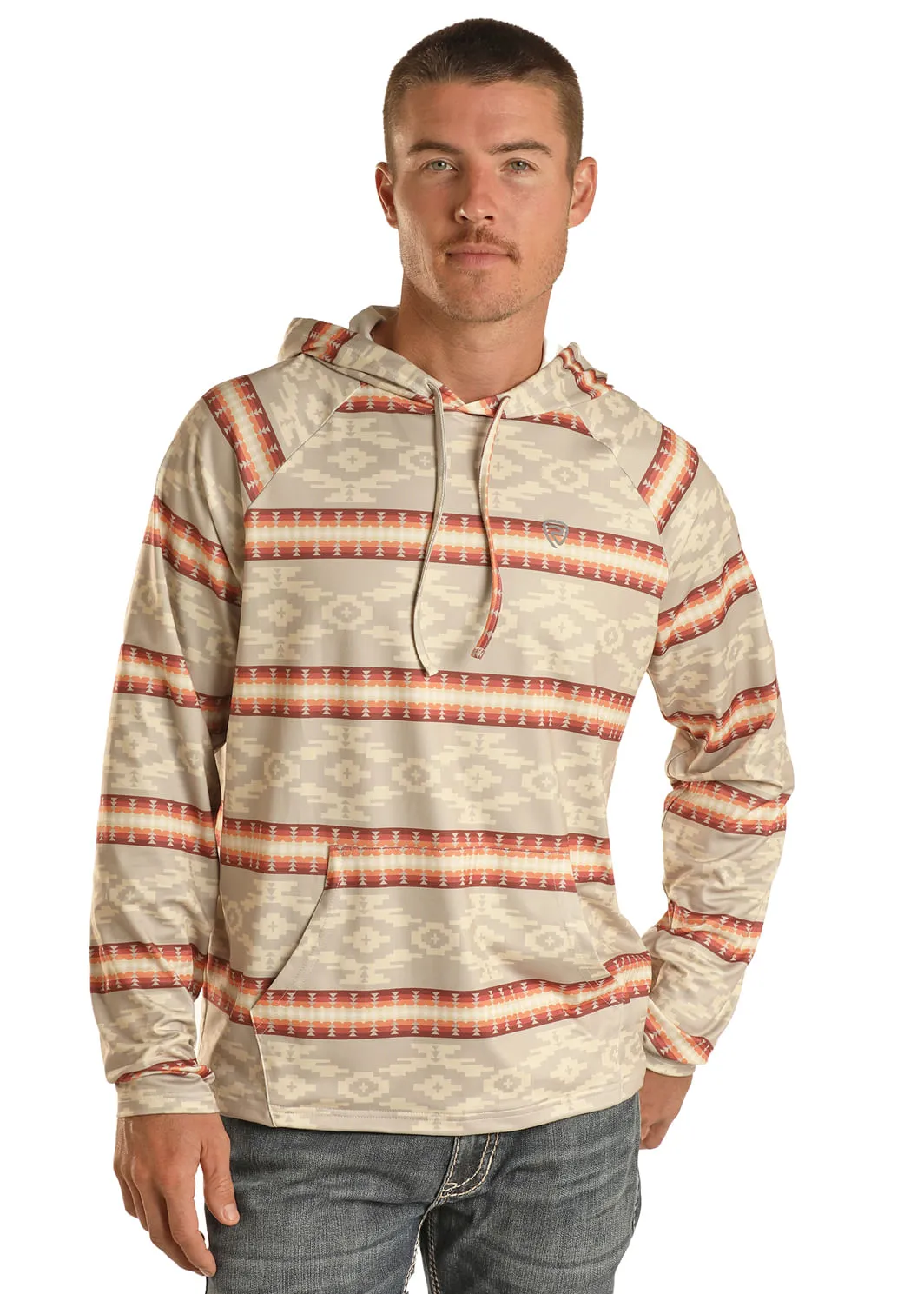 Panhandle Slim Mens Taupe Performance Hoodie