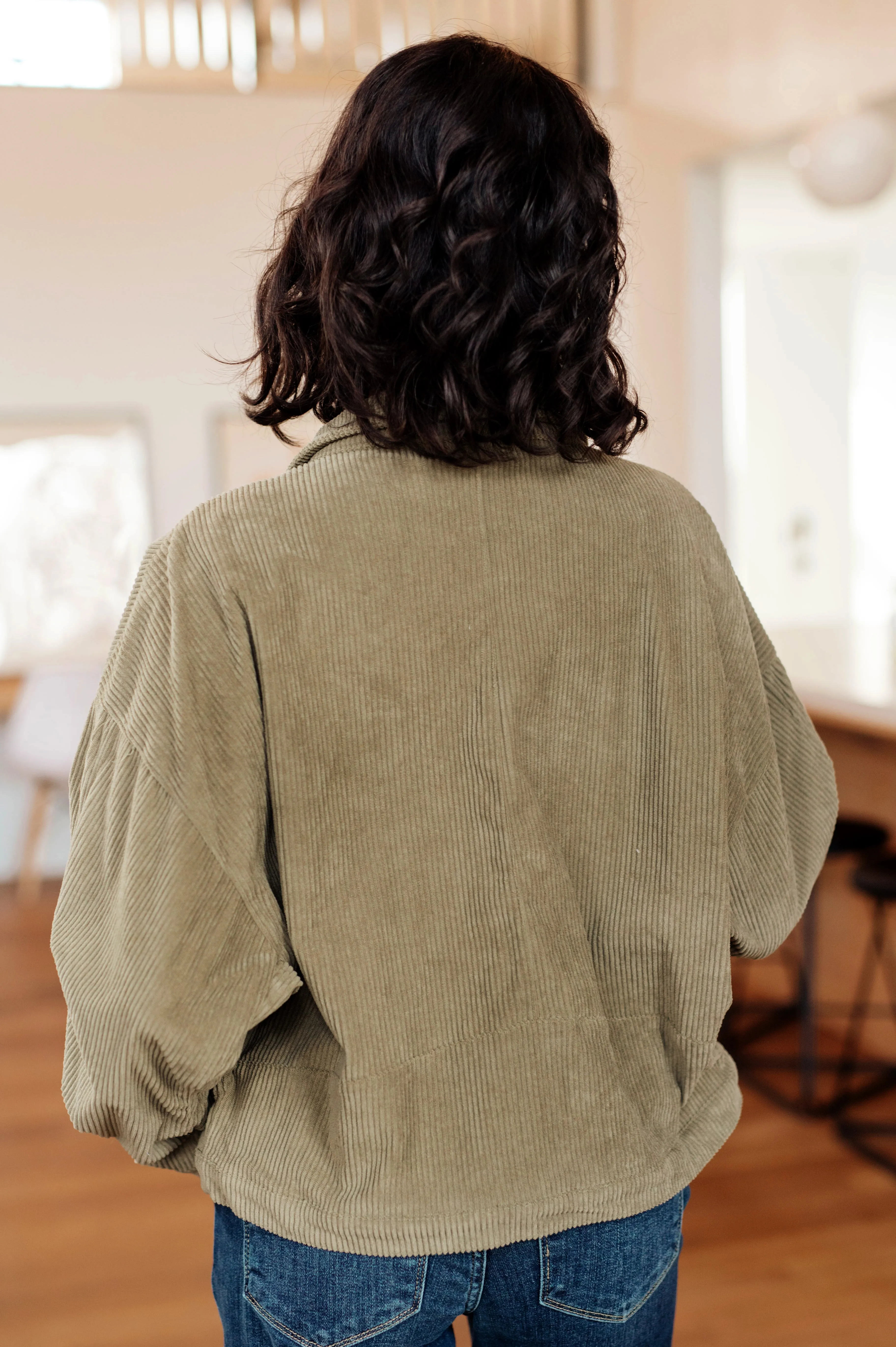 Perfect Corduroy Jacket in Olive