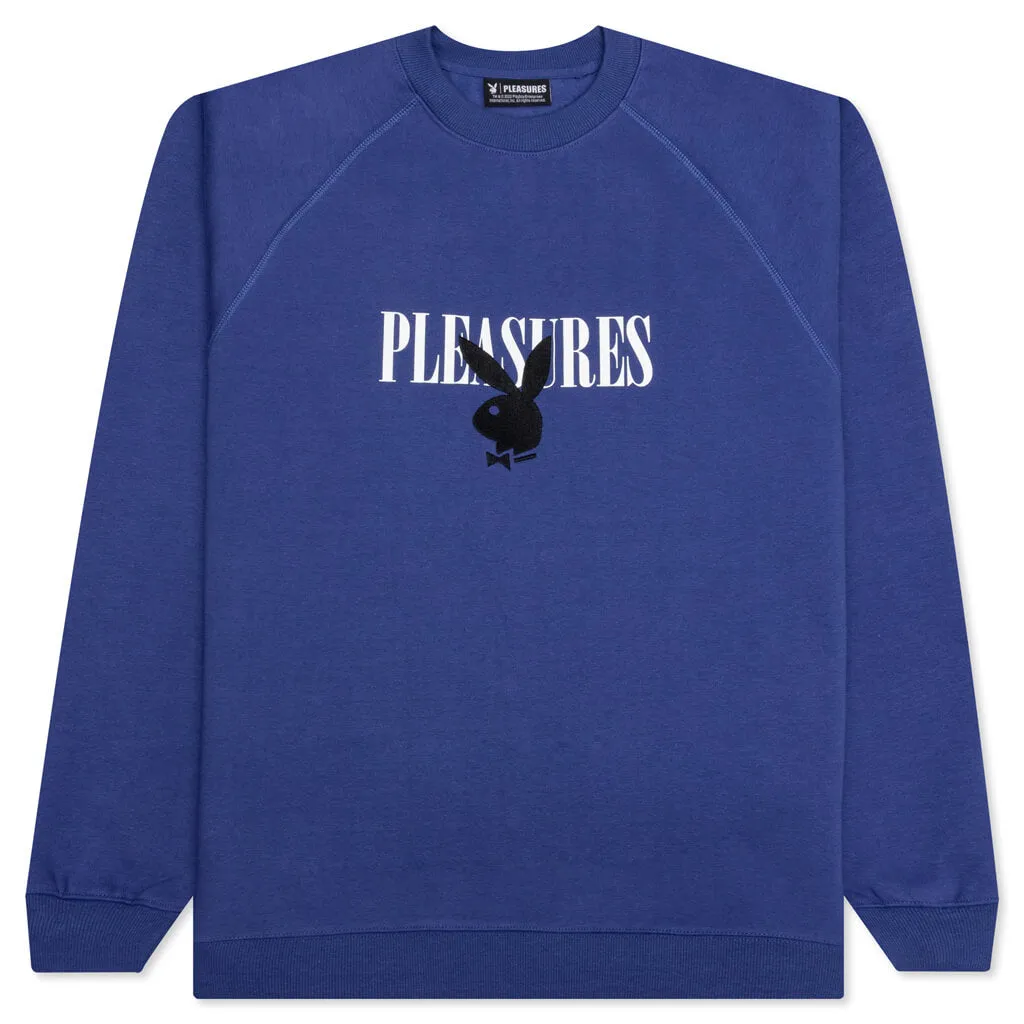 PLEASURES x Playboy Bunny Logo Crewneck - Purple