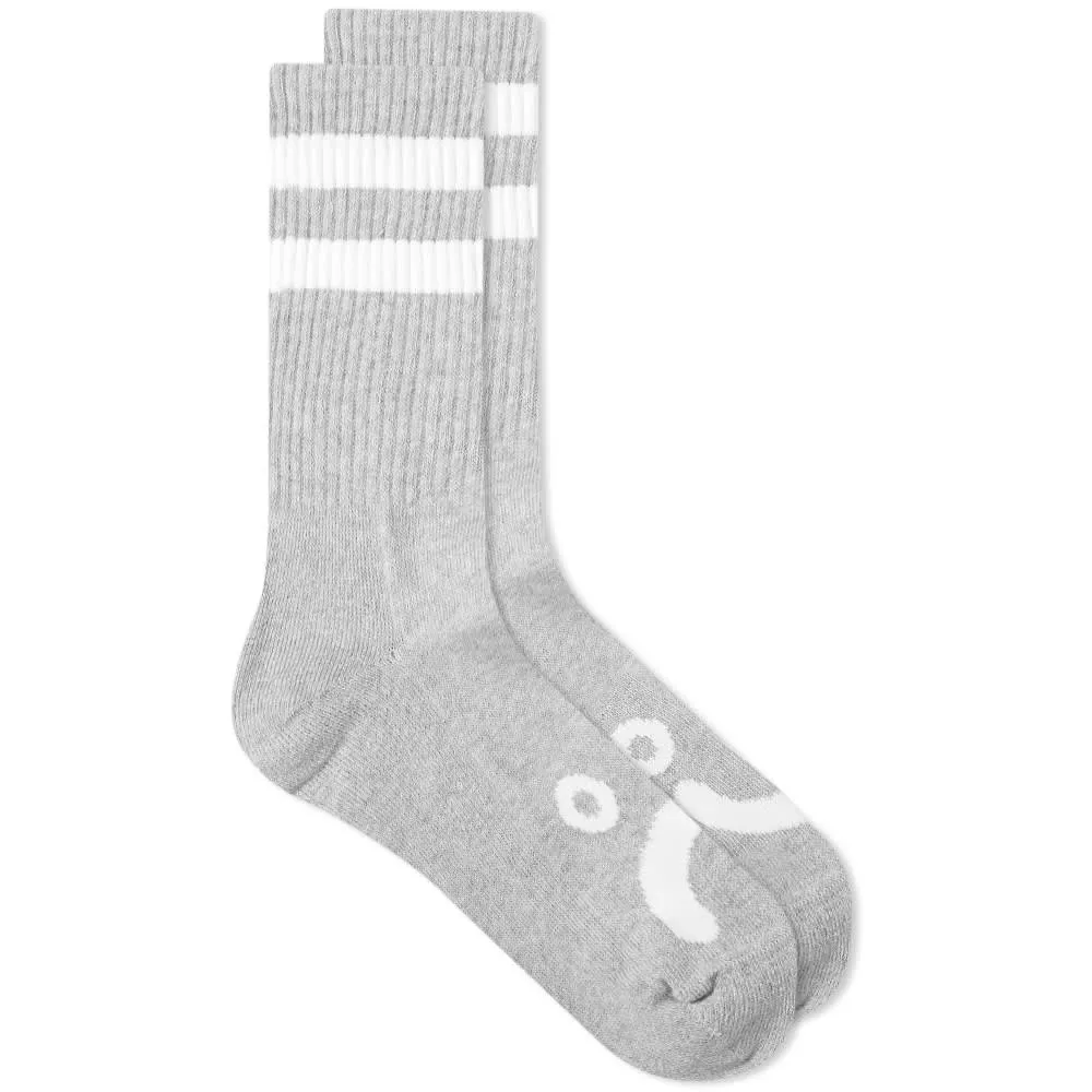 Polar Skate Co. Happy Sad SockSport Grey