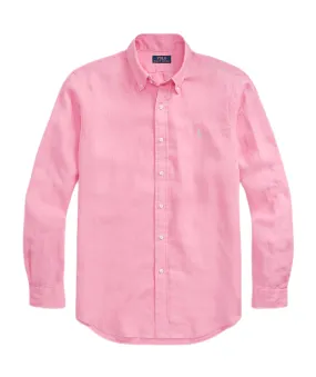 Polo Ralph Lauren - Chemise en lin coupe ajustée Florida Pink